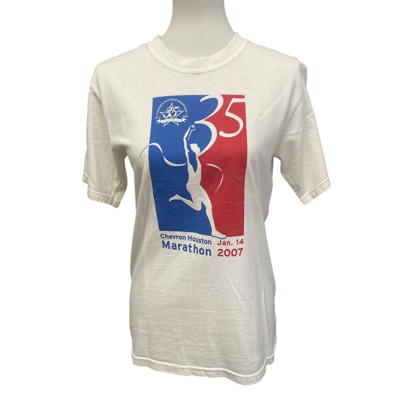 Anvil 2007 Anvil Mens Small Chevron Houston Marathon Tee Shirt Size US S / EU 44-46 / 1 - 1 Thumbnail