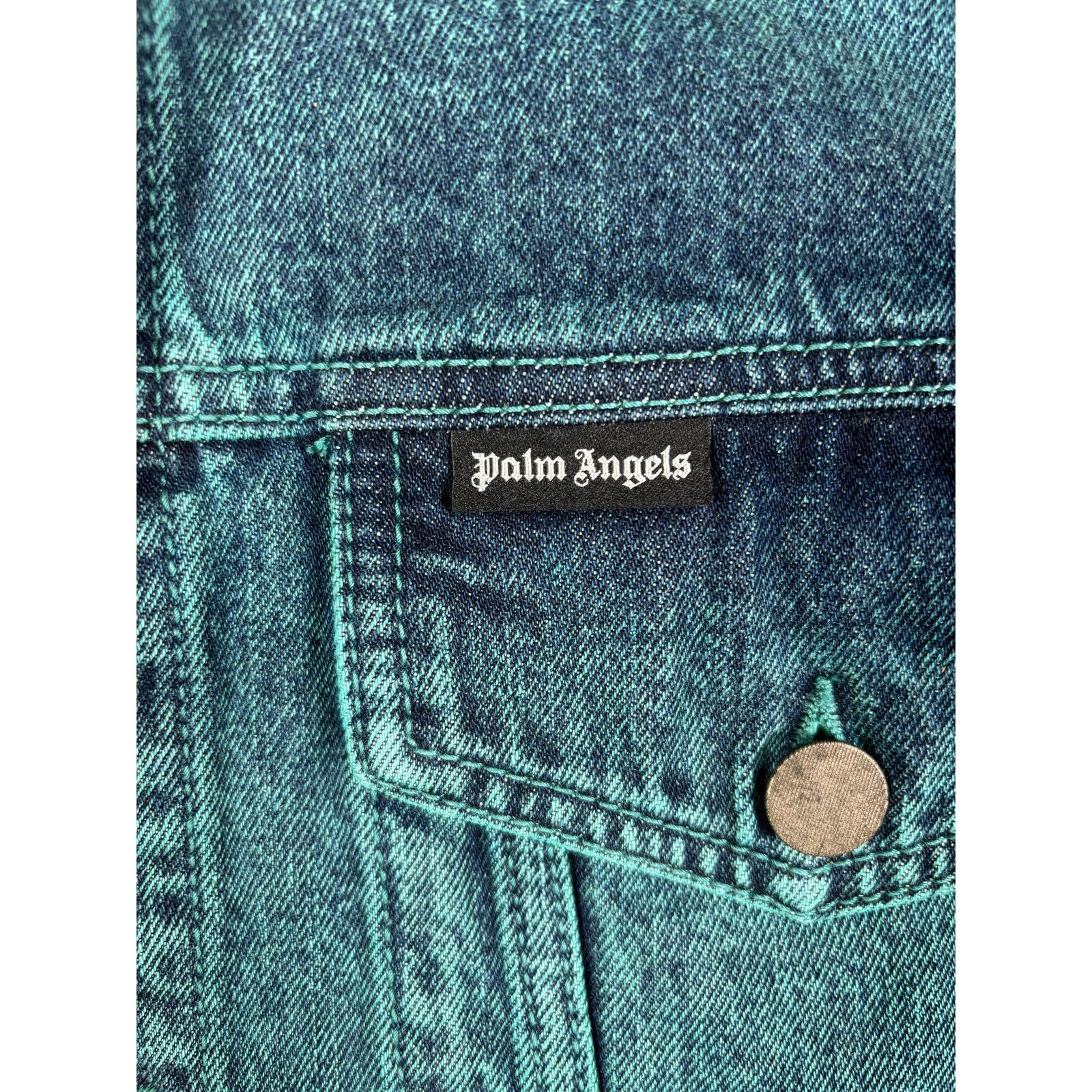 Palm Angels Palm Angels Light Wash Sunset Loose Denim Jacket Size Medium Size US M / EU 48-50 / 2 - 3 Thumbnail