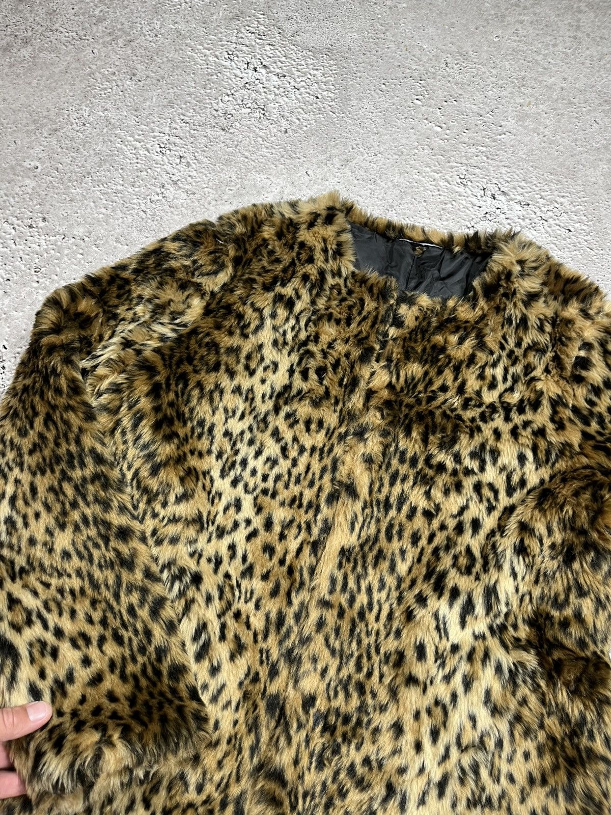 Other Y2K Faux Fur Leopard Print Jacket Retro 2000s Style Size L / US 10 / IT 46 - 8 Thumbnail