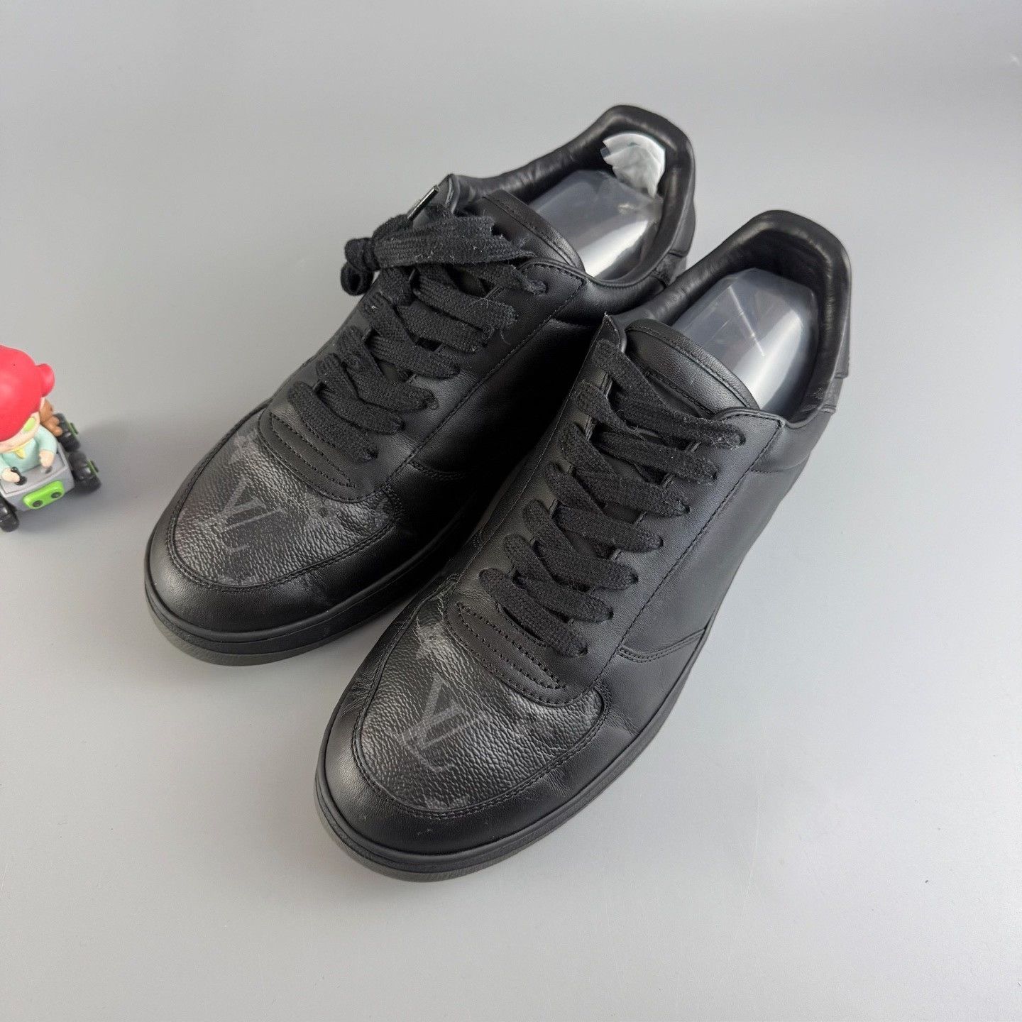 Louis Vuitton LV Black Monogram Lace-Up Casual Shoes Size US 6 / EU 39 - 1 Thumbnail