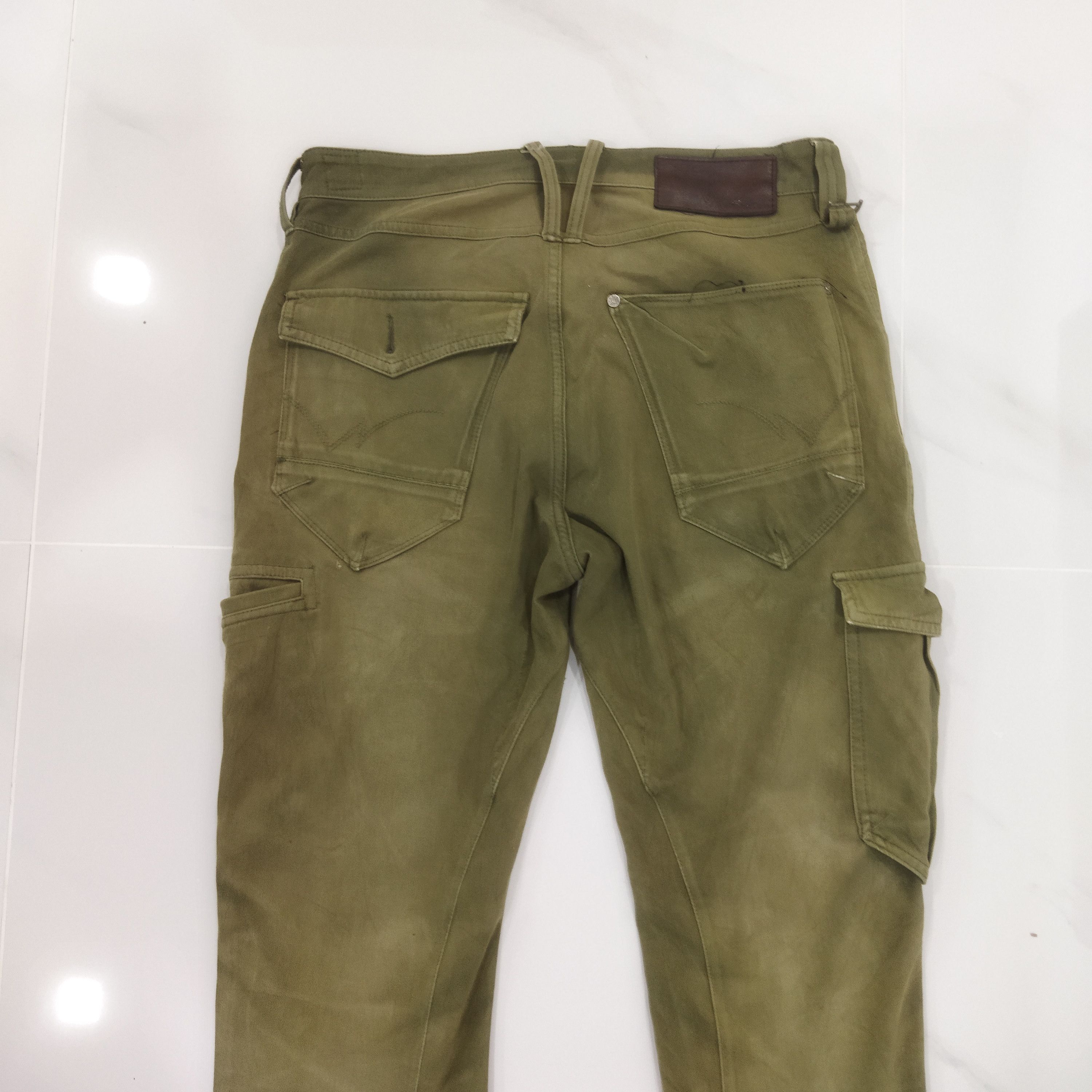 Japanese Brand FIELDCORE FADED GREEN CARGO PANTS Size US 30 / EU 46 - 9 Thumbnail