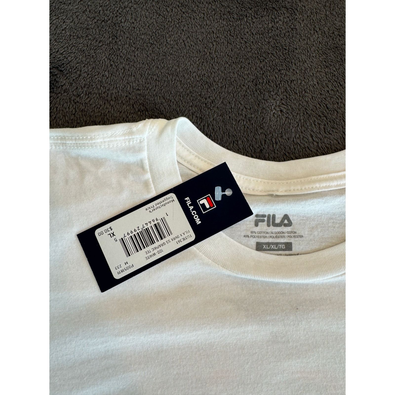Fila FILA White Pickleball T-Shirt (XL) Size US XL / EU 56 / 4 - 5 Thumbnail