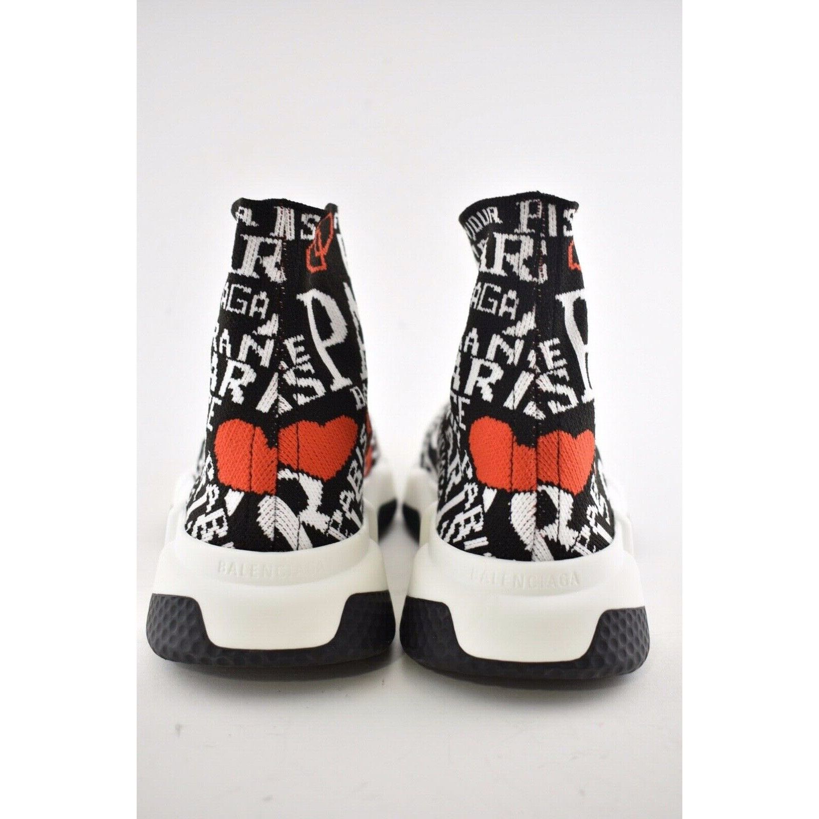 Balenciaga Balenciaga Women Sock White Black Red Paris Sneakers 42 Size US 12 / IT 42 - 11 Thumbnail
