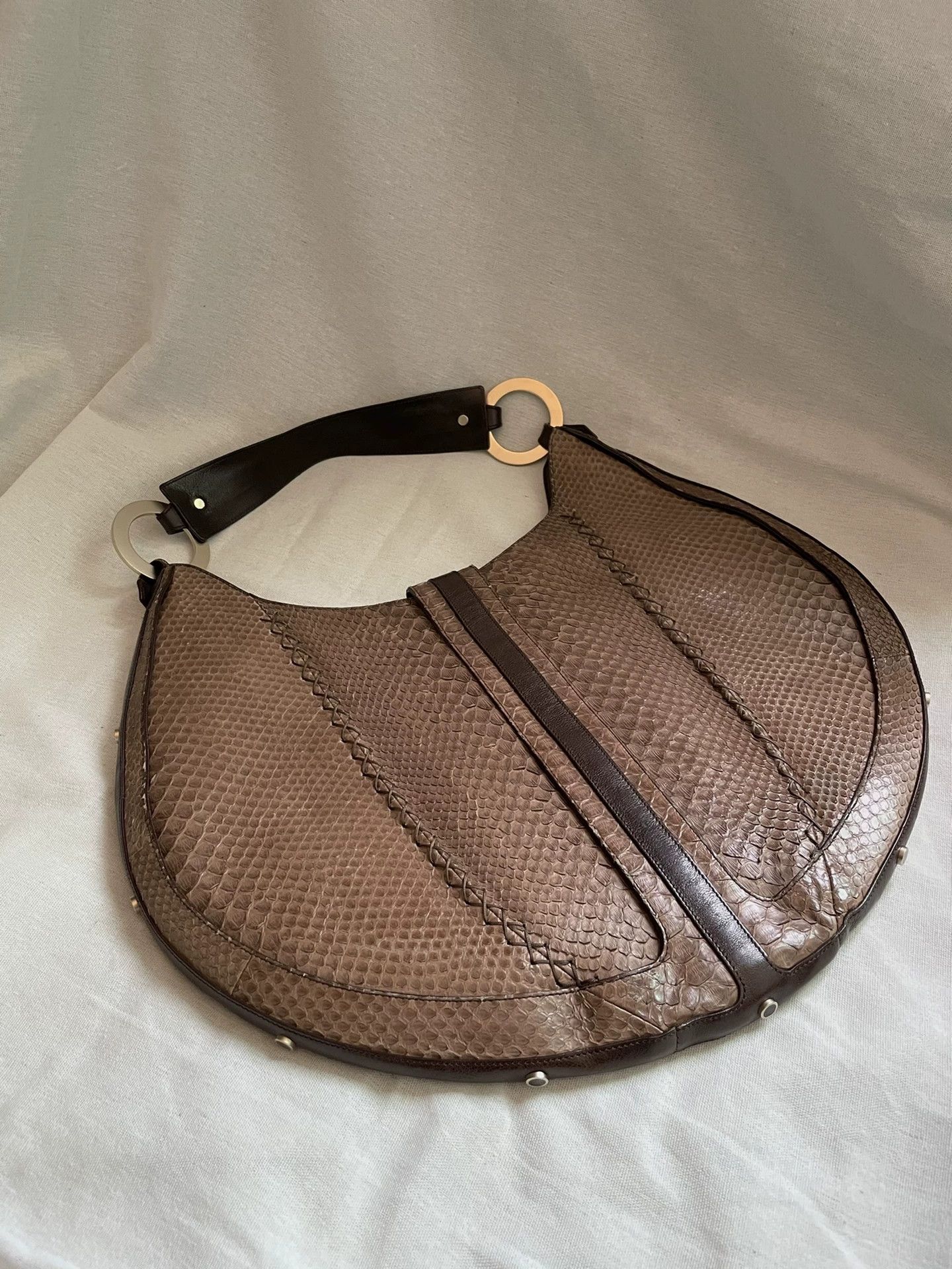 Alexander McQueen Alexander McQueen 10ss Snake Skin Crescent Bag Size ONE SIZE - 6 Thumbnail