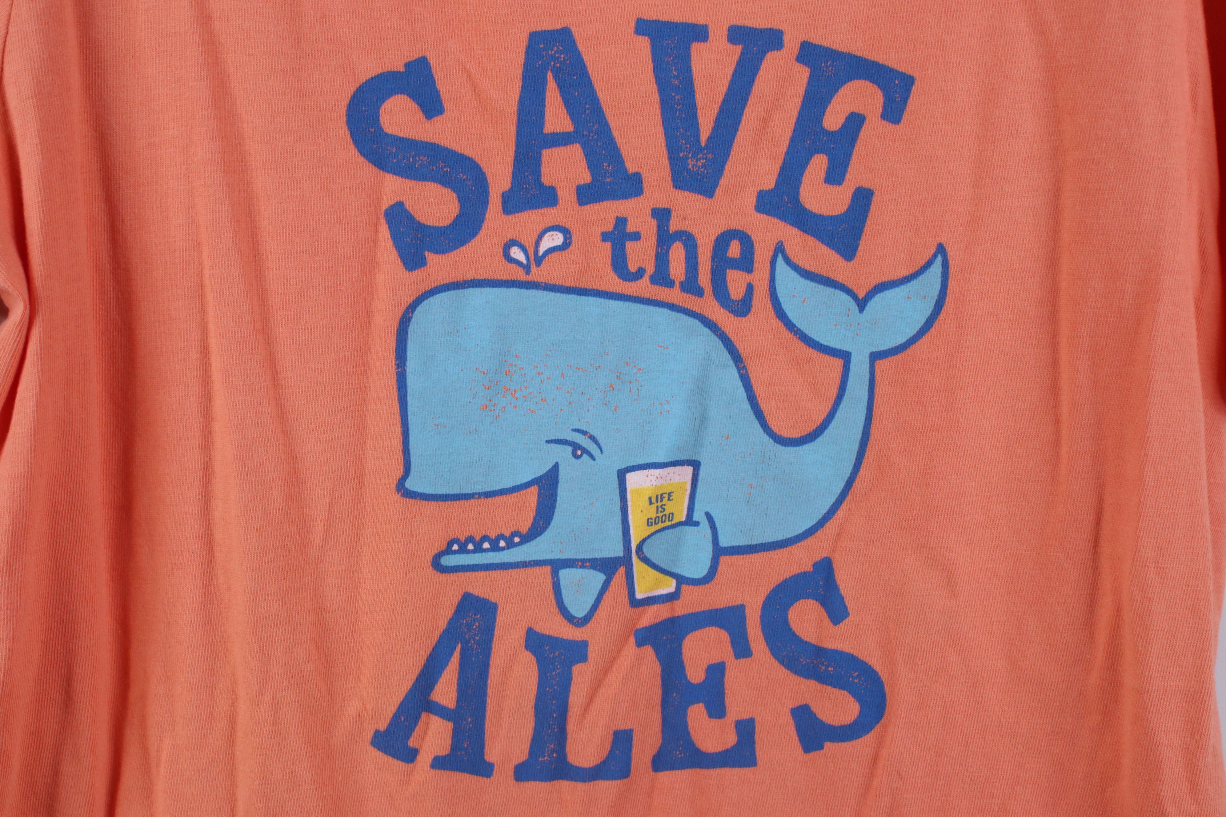 Life is Good Life Is Good Save the Ales Beer Whale Crusher T-Shirt Pink Size M / US 6-8 / IT 42-44 - 4 Thumbnail