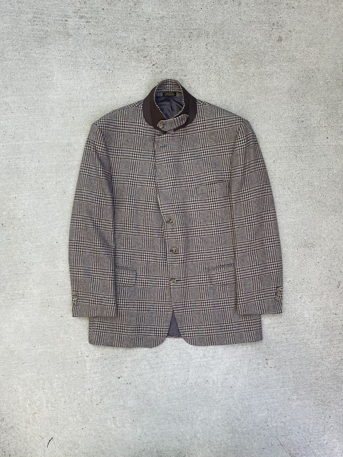 Eddie Bauer × Vintage Eddie Bauer Houndstooth Plaid Tweed Sport Coat Size 44R - 3 Thumbnail