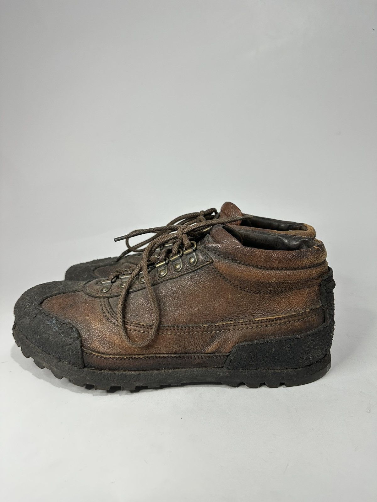 Dolce & Gabbana DOLCE & GABBANA Brown Deerskin Leather Hiking Boots. Size US 9.5 / EU 42-43 - 2 Thumbnail