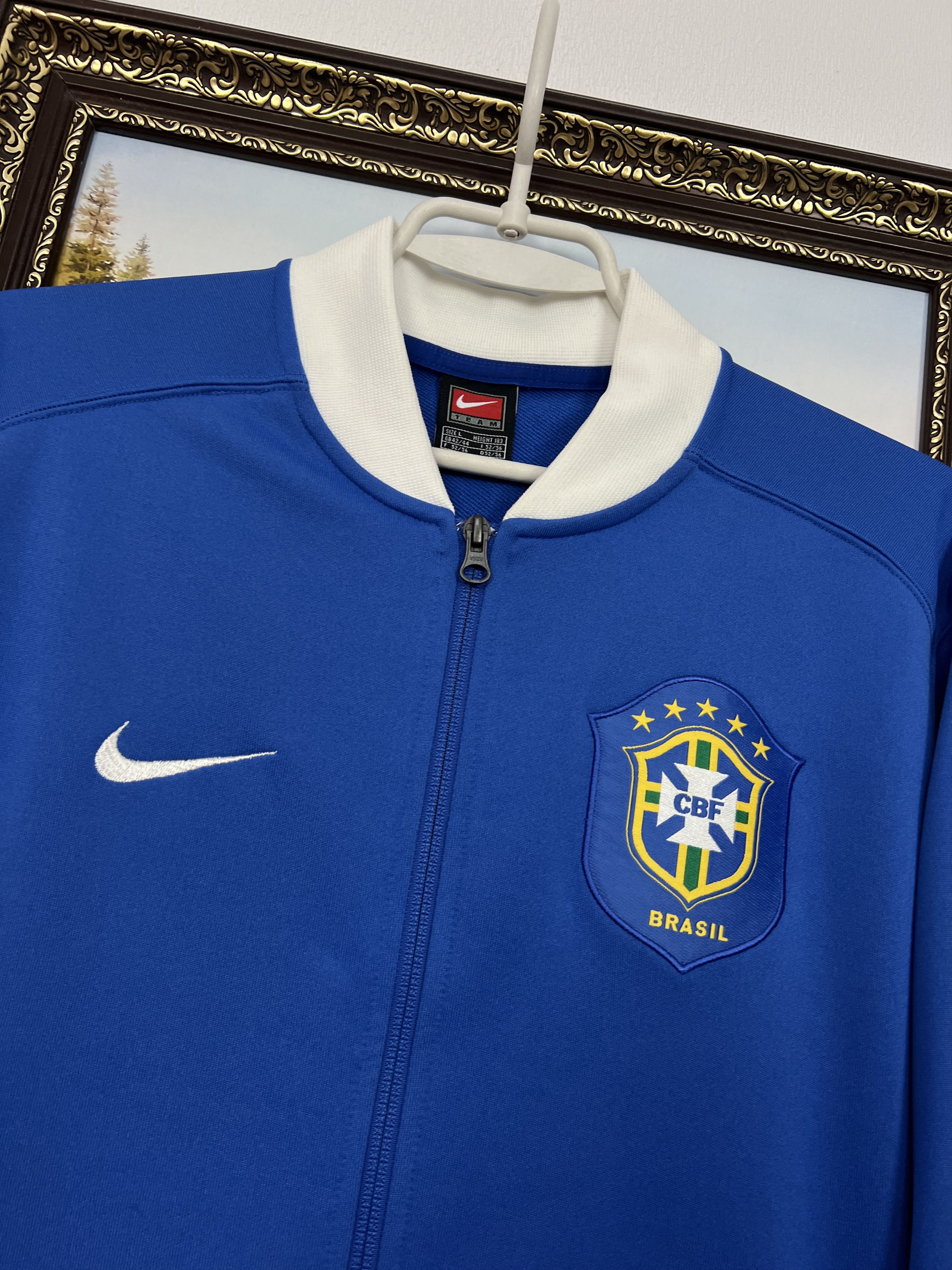 Nike Brazil Football National Team Jacket Soccer Track Top Size US L / EU 52-54 / 3 - 3 Thumbnail