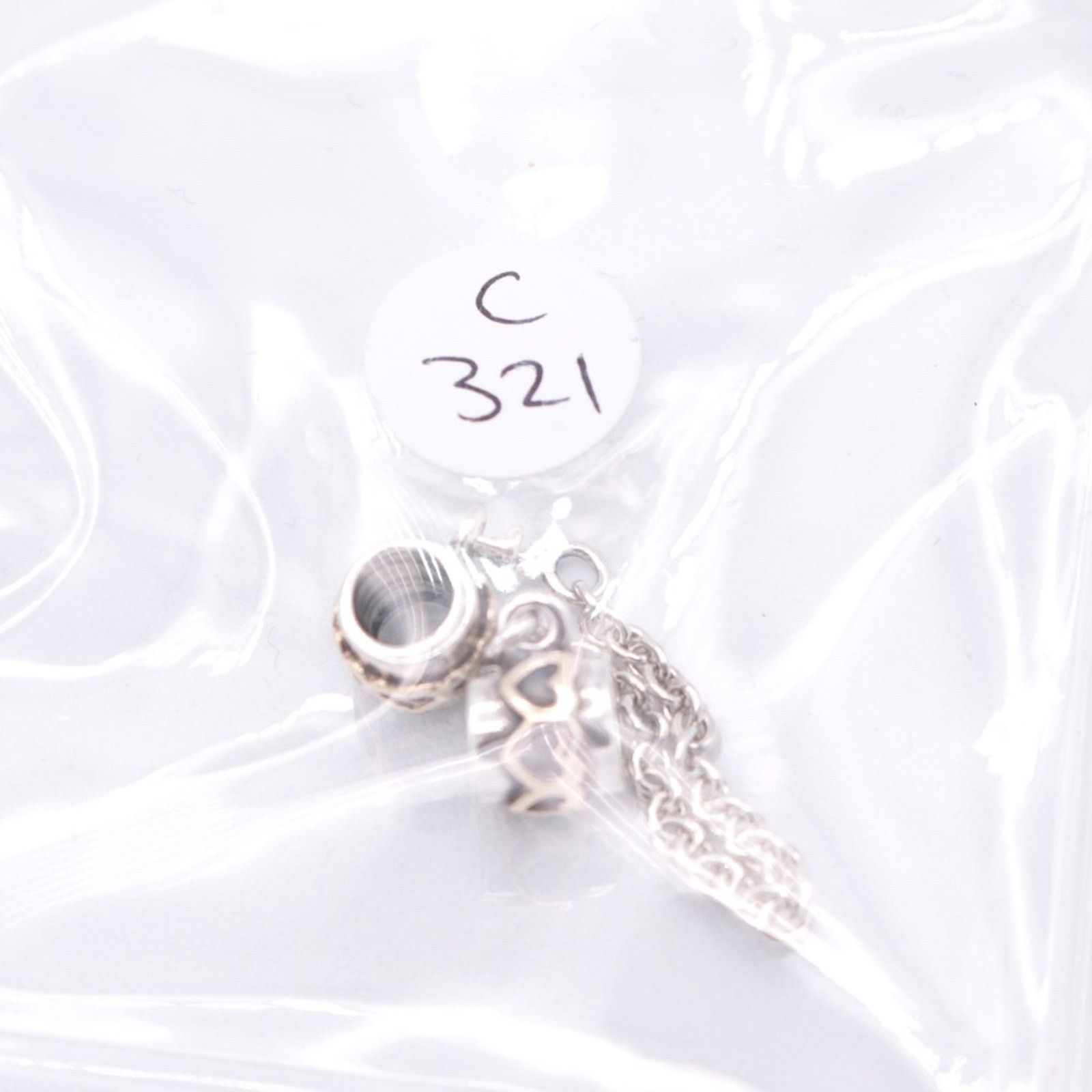 pandora Authentic PANDORA Two Tone Heart Safety Chain - 790307-05 Size ONE SIZE - 15 Thumbnail