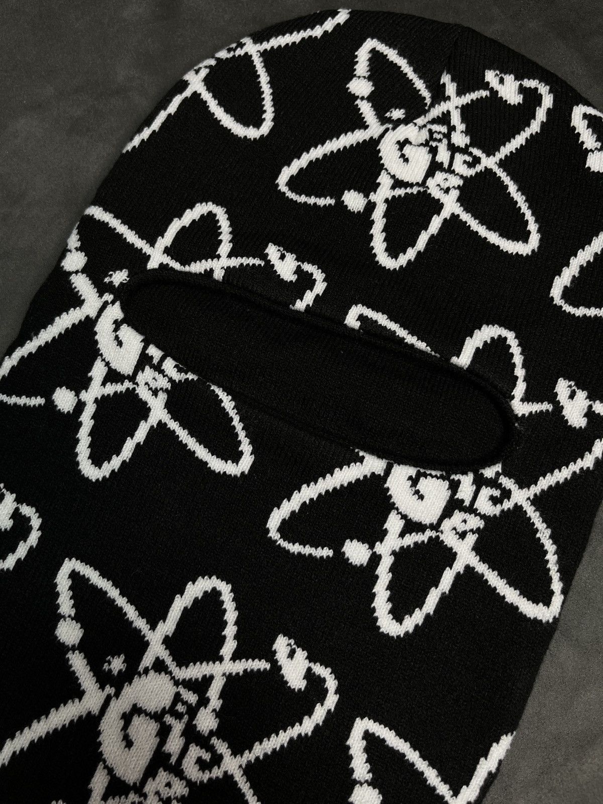 Japanese Brand Rare Y2k Atoms Graphic Full Face Ski Mask Pink OS Black Size ONE SIZE - 4 Thumbnail