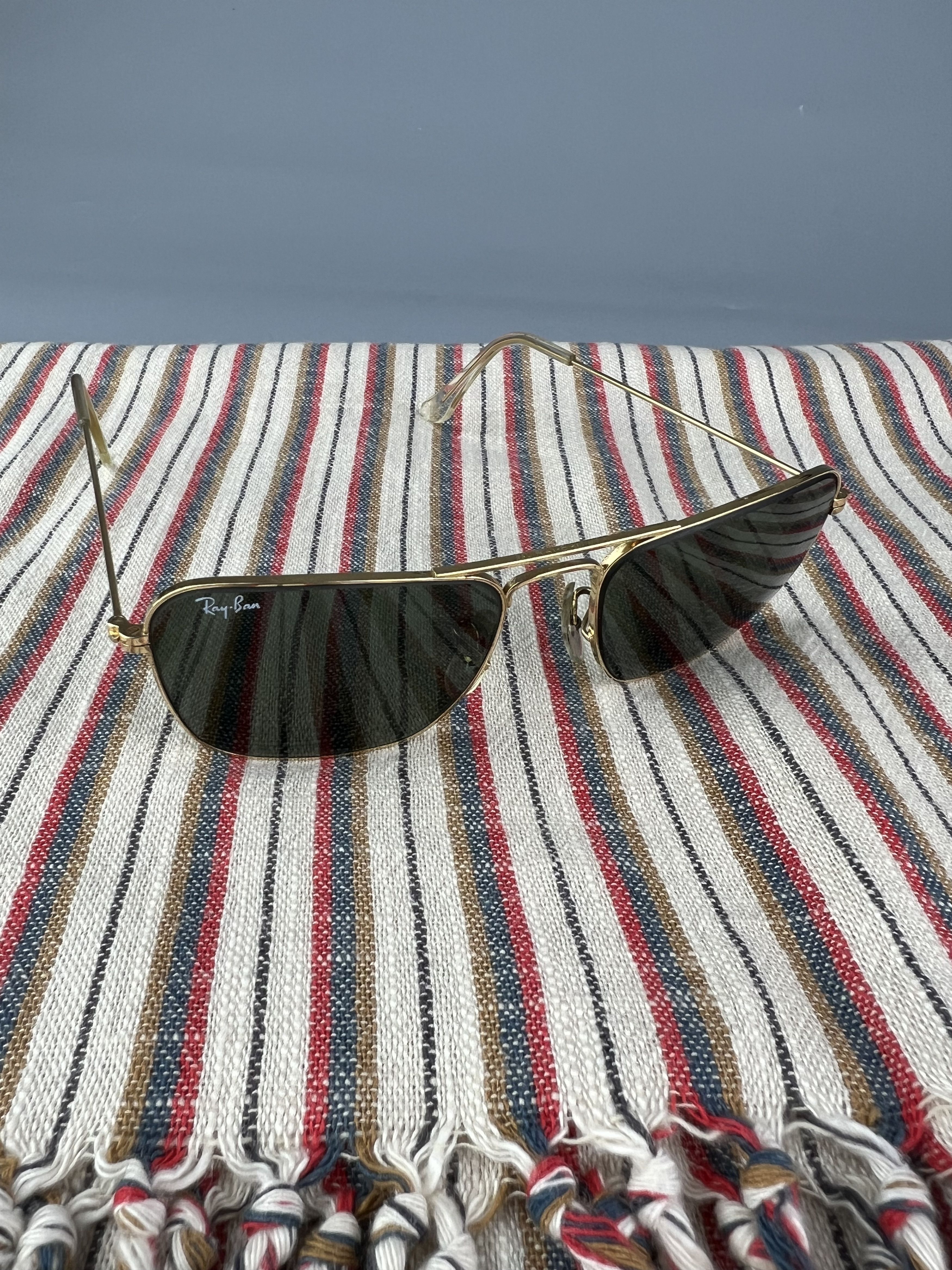 80s Caravan RayBan B&L USA 52mm gold Aviator Pilot Top Gun Accessories