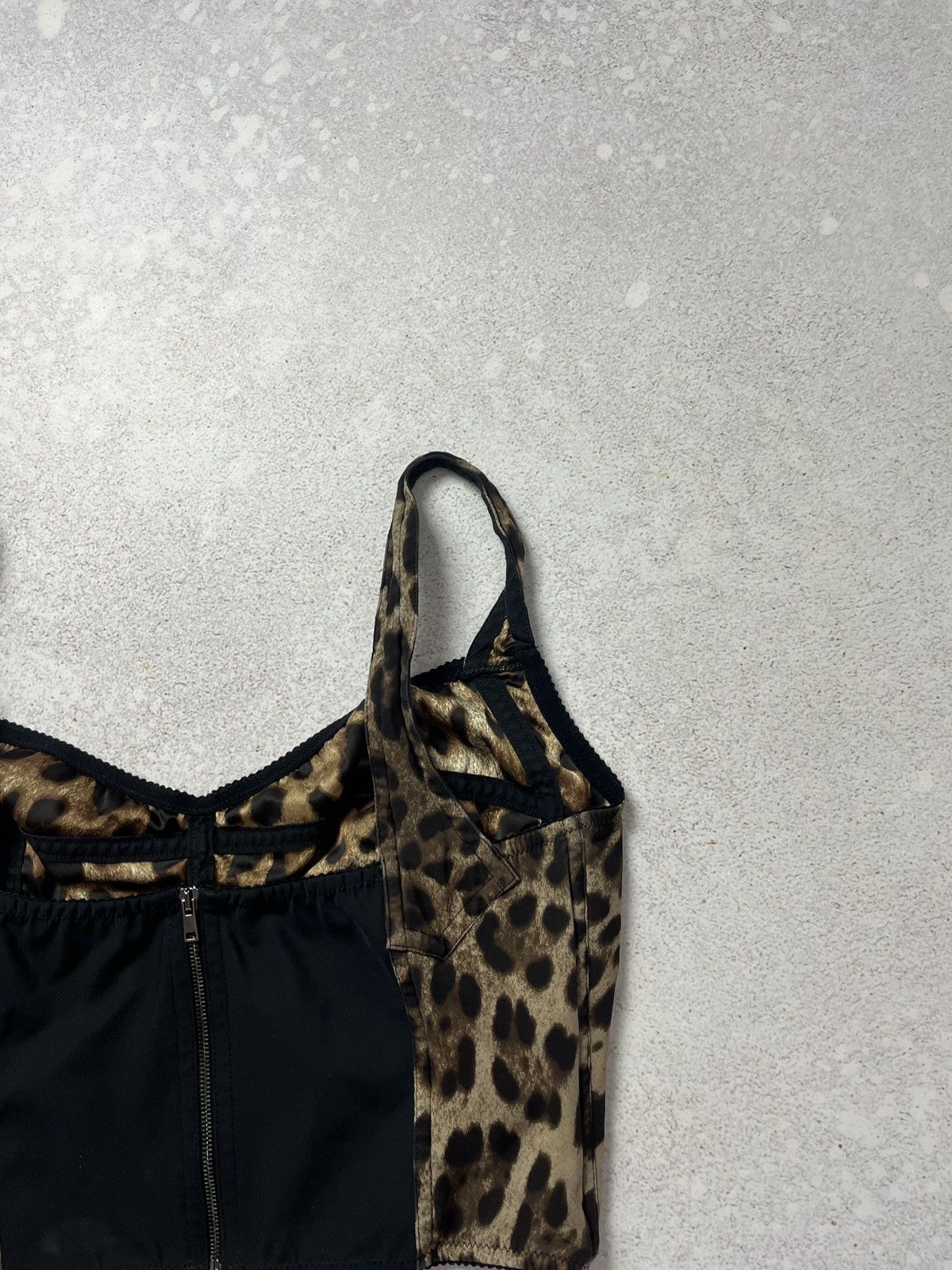 Dolce & Gabbana Dolce & Gabbana Leopard-print Charmeuse Bustier Top Size S Size S / US 4 / IT 40 - 6 Thumbnail