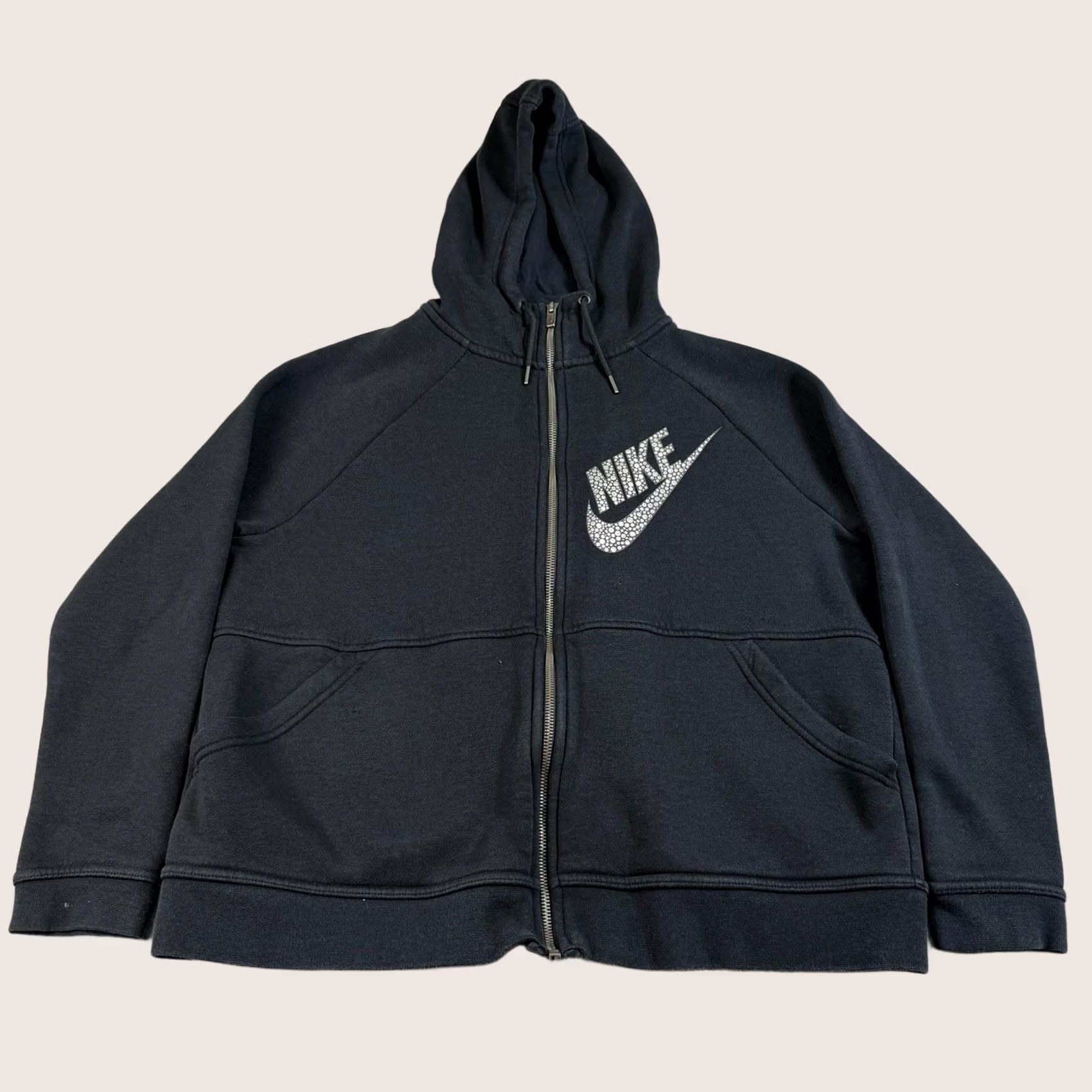 Nike Nike Hoodie XL Black Full Zip Fleece Sweatshirt Swoosh Logo Mens Size XL / US 12-14 / IT 48-50 - 1 Thumbnail