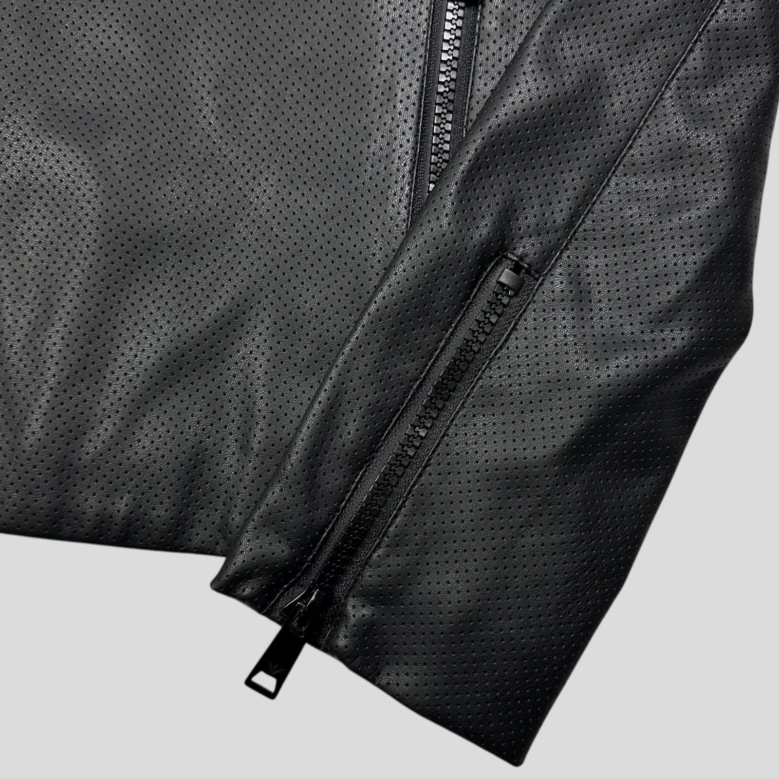Armani Emporio Armani Perforated Vinyl Mesh Moto Jacket - IT52 (M) Size US M / EU 48-50 / 2 - 3 Thumbnail