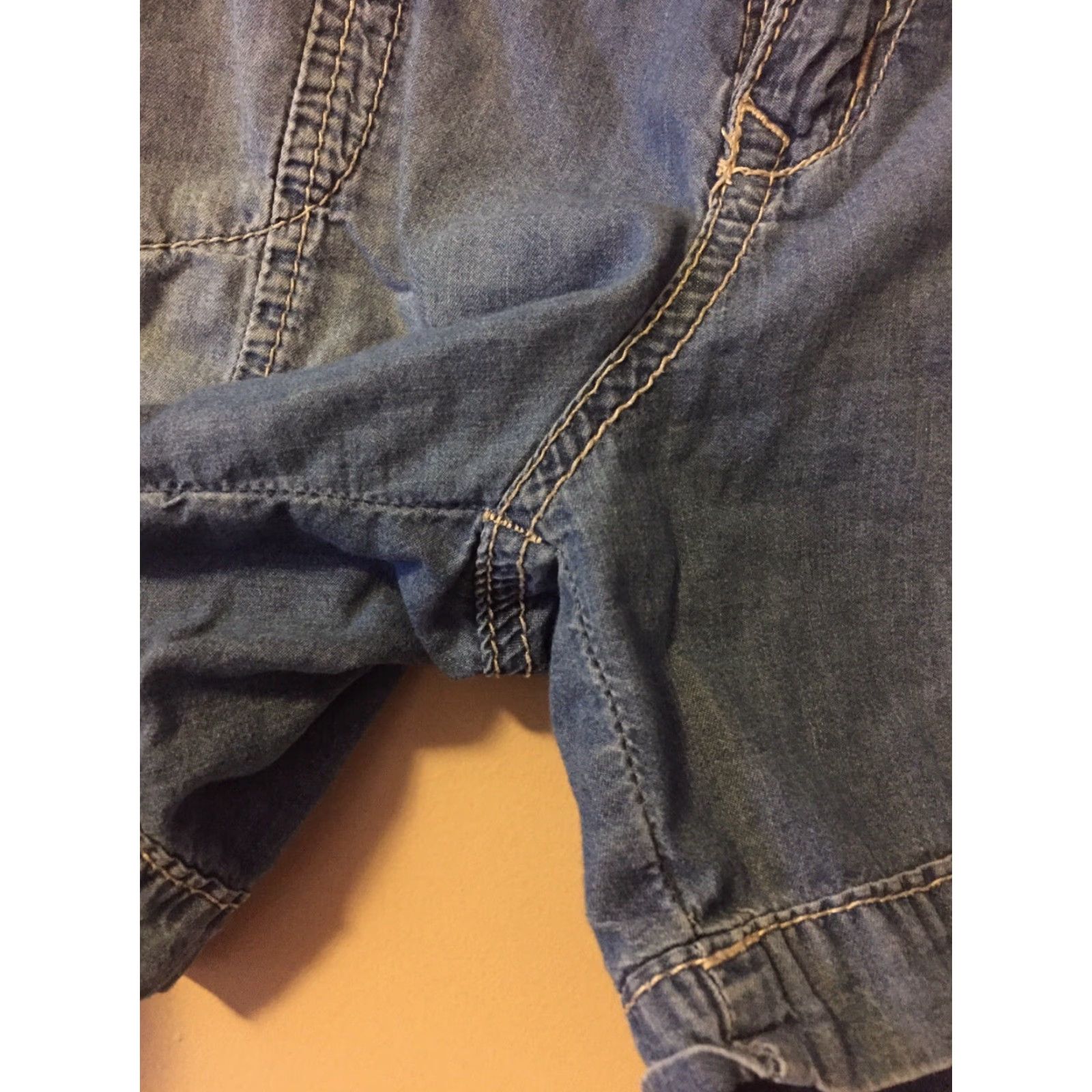 Vintage Supplies Women's Mid Rise Shorts Size 6 100% Cotton Blue 31x4-1/4 Casual Size 24" / US 00 / IT 34 - 4 Thumbnail