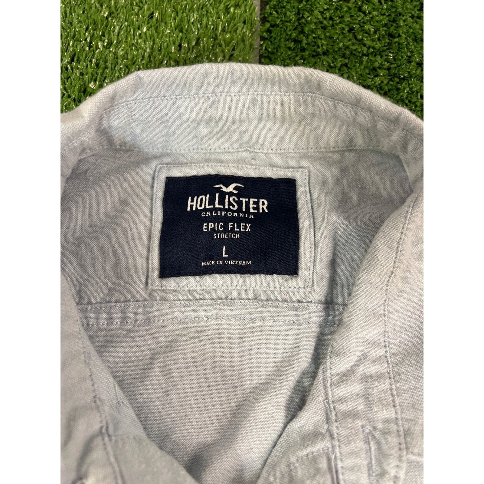 Hollister Hollister Epic Flex Mens LG Long Sleeve Light Blue Logo Size US L / EU 52-54 / 3 - 3 Thumbnail