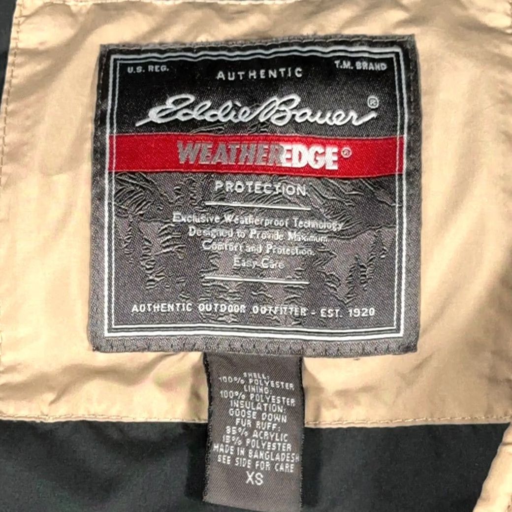 Eddie Bauer VINTAGE Eddie Bauer Coat Womens EXTRA SMALL Parka Puffer Down Fur Trim Hooded Long Sleeve Brown XS Adult Womens Size XS / US 0-2 / IT 36-38 - 5 Thumbnail