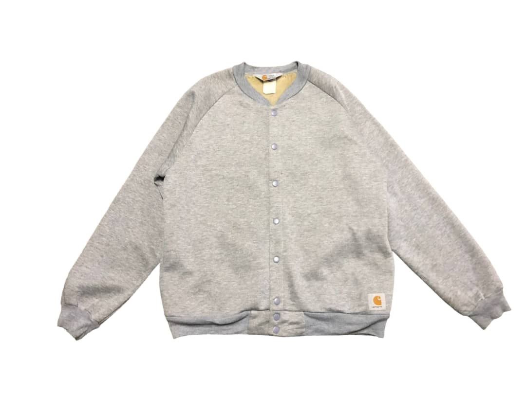 image of Carhartt Wip Carhatt Rugged Outdoor Wear Varsity Jacket in Grey, Men's (Size Large)