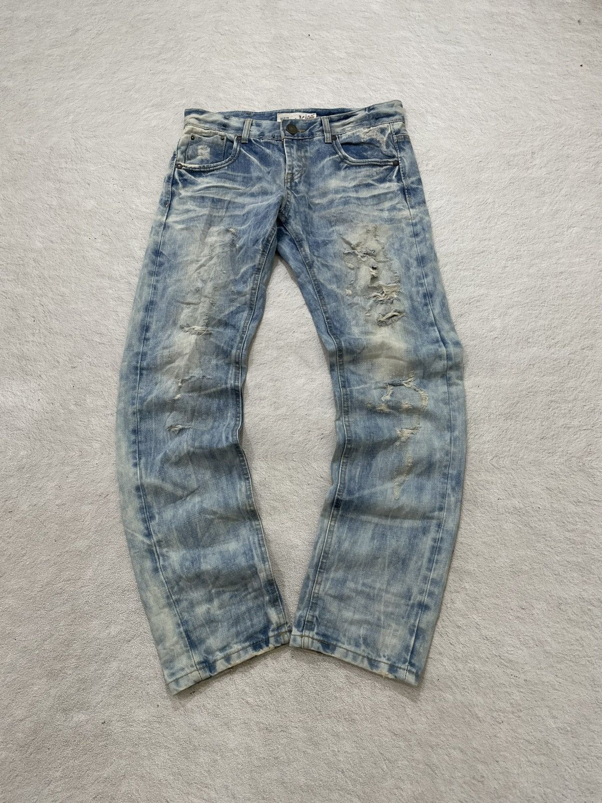 If Six Was Nine 2000s Buckaroo Heavy Distressed Denim Light Washed Y2K LGB Size US 31 - 1 Thumbnail
