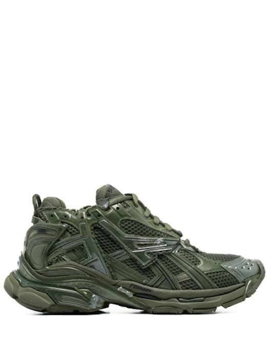 image of Balenciaga O1La1Rc1A0324 Runner Sneakers In Dark Green, Men's (Size 10)