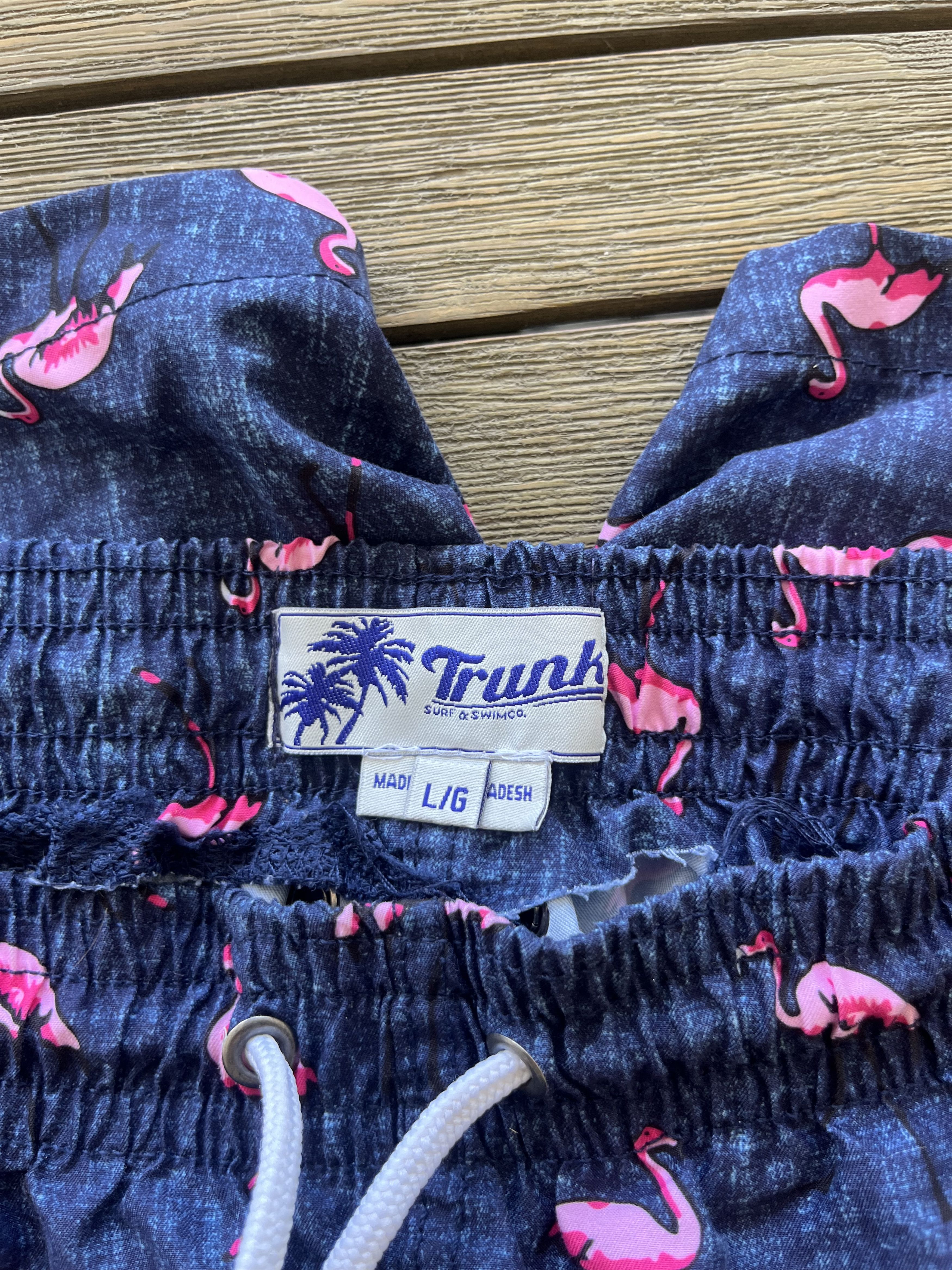 Vintage Flamingo Swim Trunks Size US 33 - 3 Thumbnail