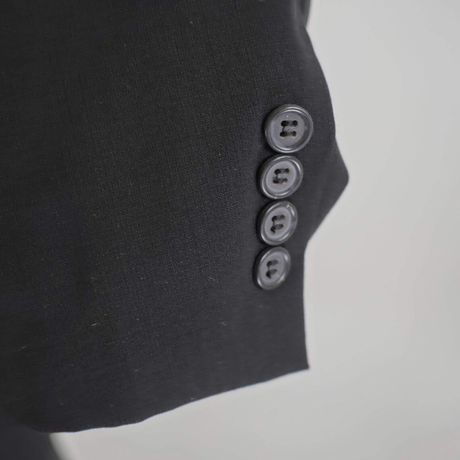 Jos. A. Bank Jos A Bank Worsted Wool Black 2 Button Blazer 44L Tagged 46R Size 44L - 3 Thumbnail