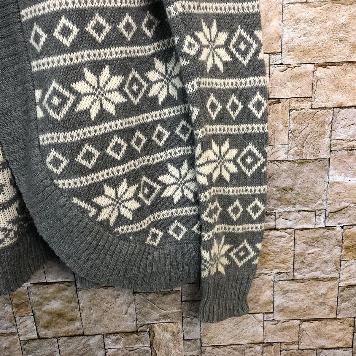 Homespun Knitwear × Japanese Brand Boutique Grey art design cardigan Knitwear #A223 Size US L / EU 52-54 / 3 - 8 Thumbnail