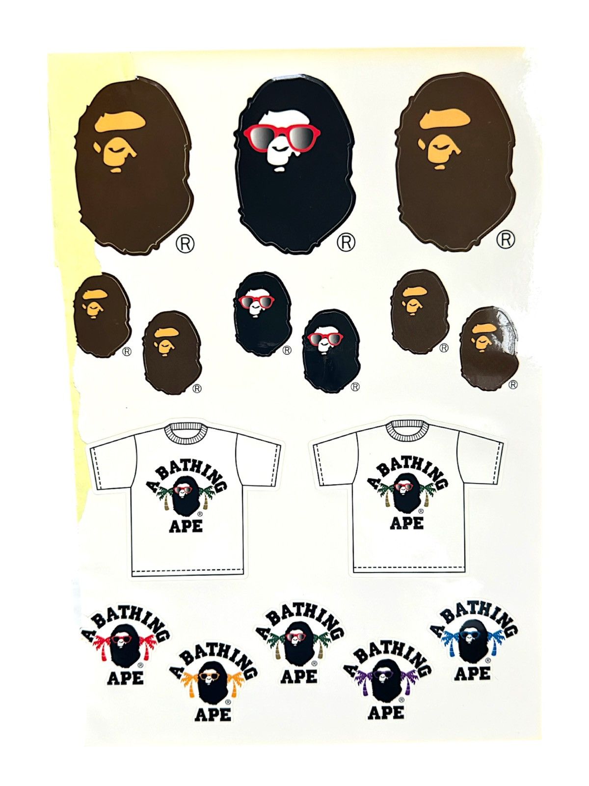 Bape A Bathing Ape 2008 Sticker Sheet Brand New Vintage Nigo Rare Size ONE SIZE - 1 Thumbnail