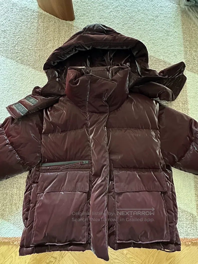 Helmut Lang Helmut Lang Puffer Jacket Maroon Glossy Size US S / EU 44-46 / 1 - 1 Thumbnail