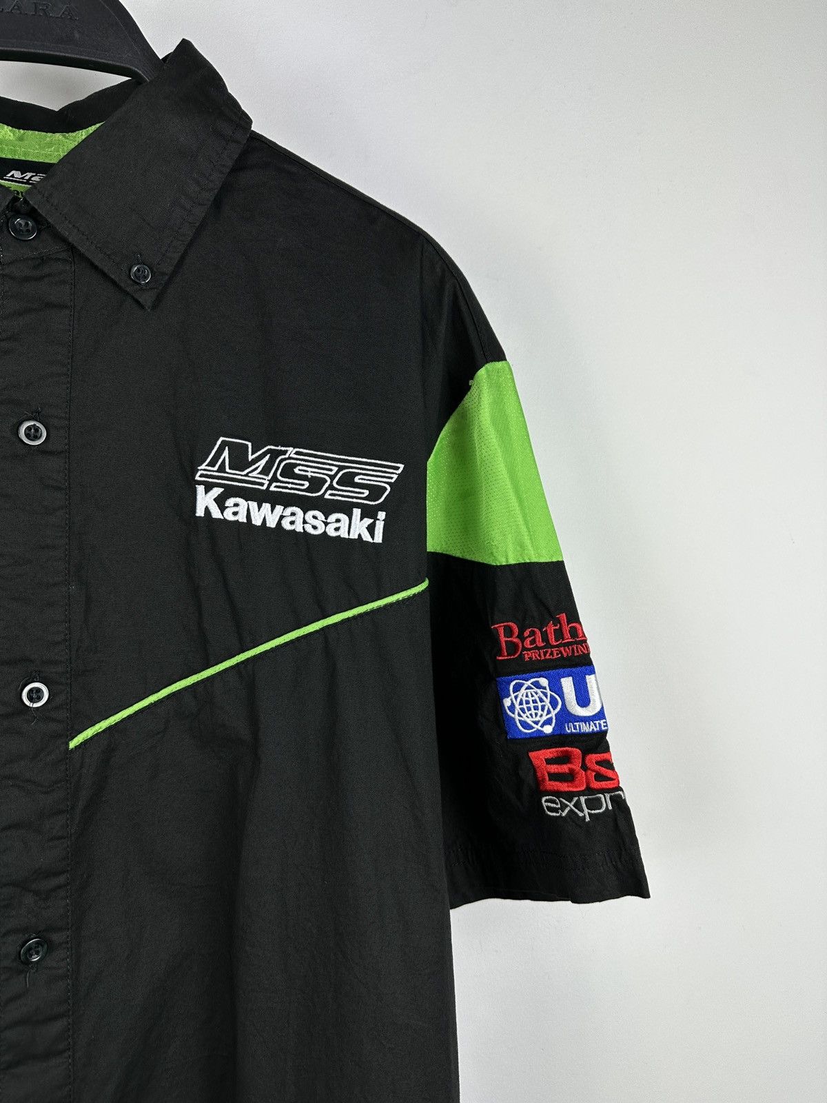 Vintage Vintage Kawasaki MSS Racing Moto Shirt Size US M / EU 48-50 / 2 - 11 Thumbnail