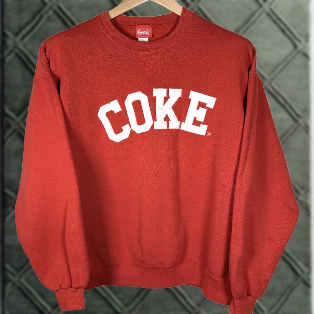 Vintage VINTAGE Coca-Cola Sweatshirt Red XL Adults Crewneck Pullover USA Made 90s Coca-Cola Shirt Hoodie Sweatshirt Mens Womens Boys Girls Size US XL / EU 56 / 4 - 1 Thumbnail