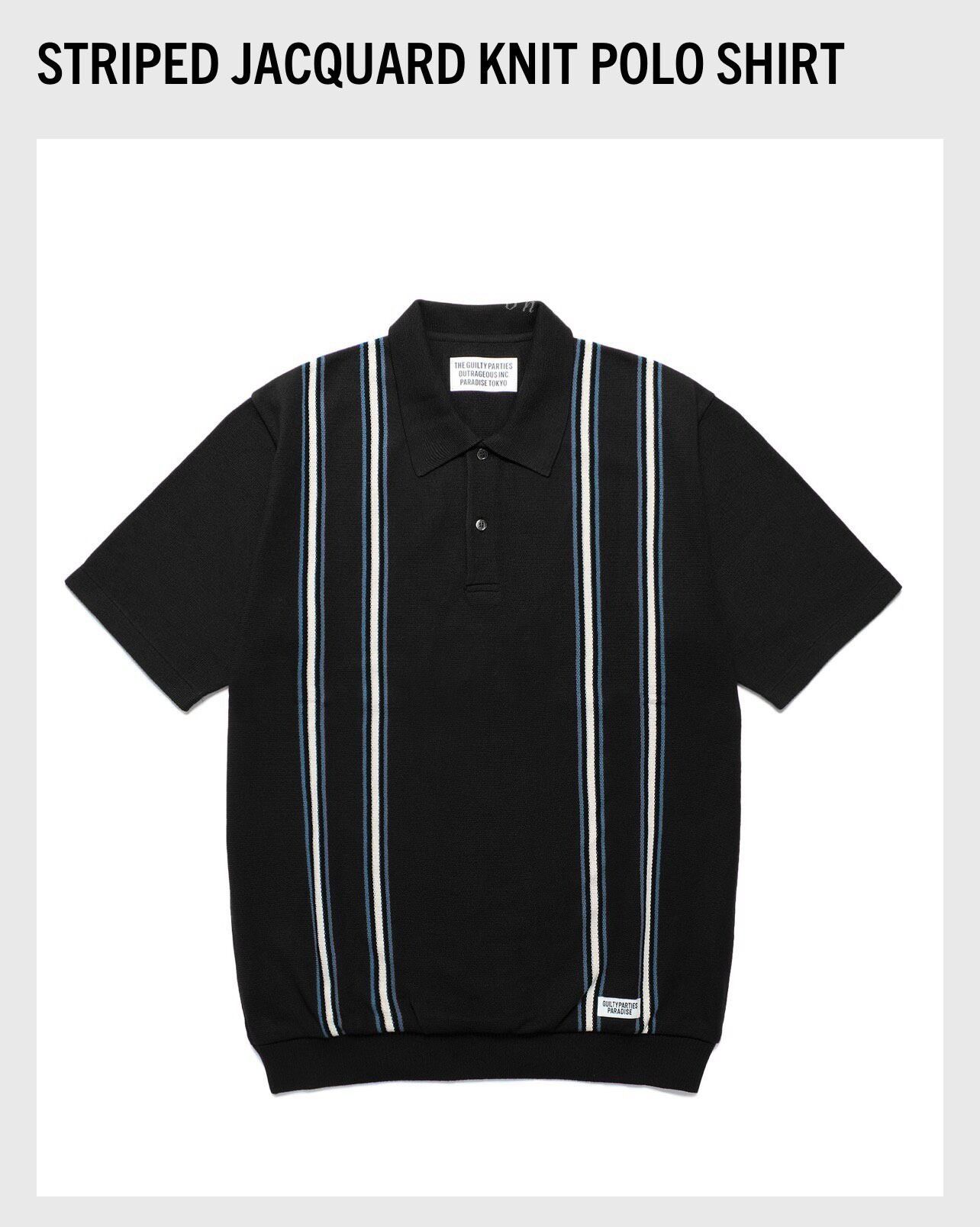 Wacko Maria WACKO MARIA STRIPED JACQUARD KNIT POLO SHIRT Size US S / EU 44-46 / 1 - 1 Thumbnail
