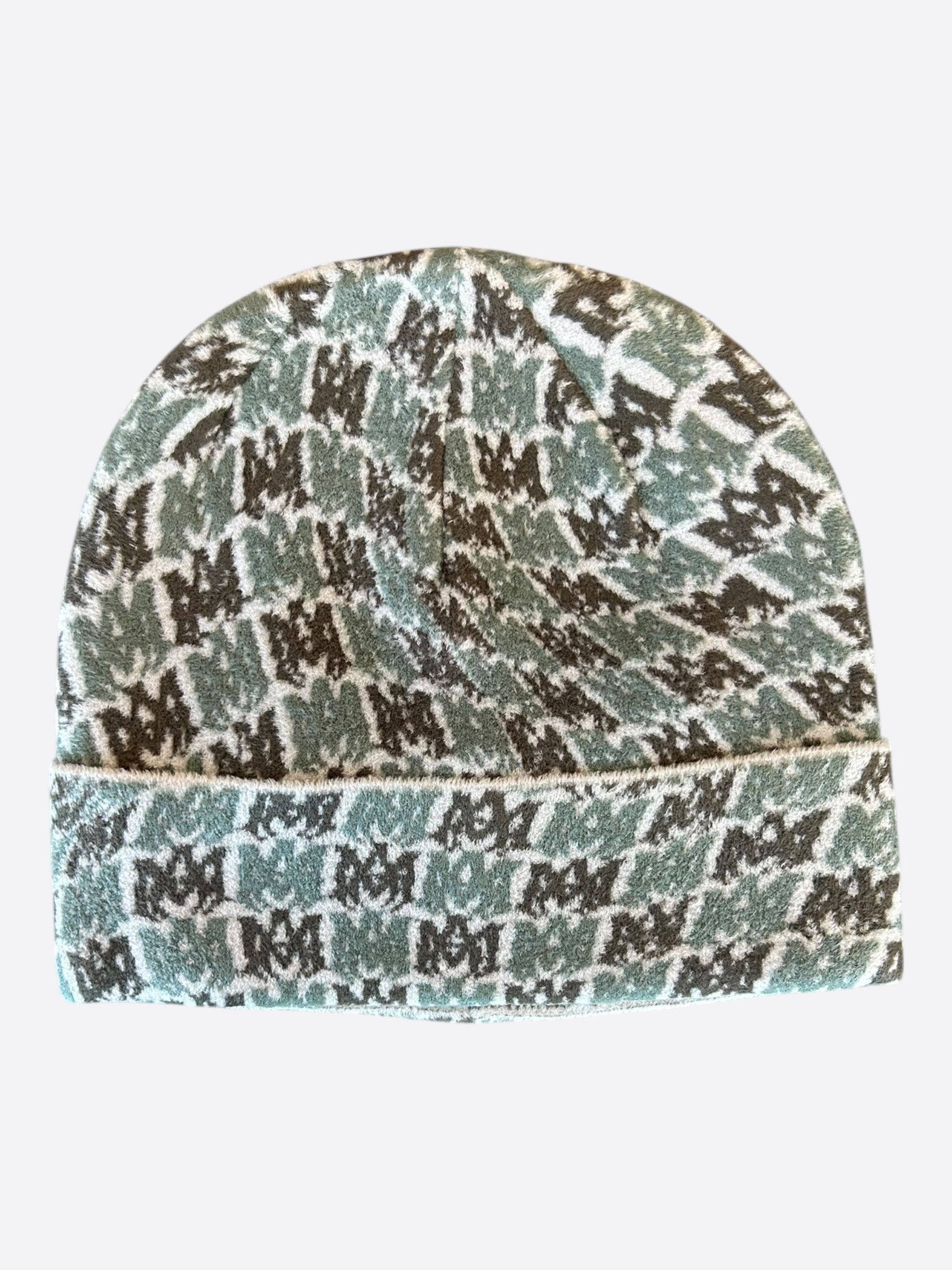 Amiri Amiri Beige, Green & Brown MA Swirl Logo Beanie Size ONE SIZE - 1 Thumbnail