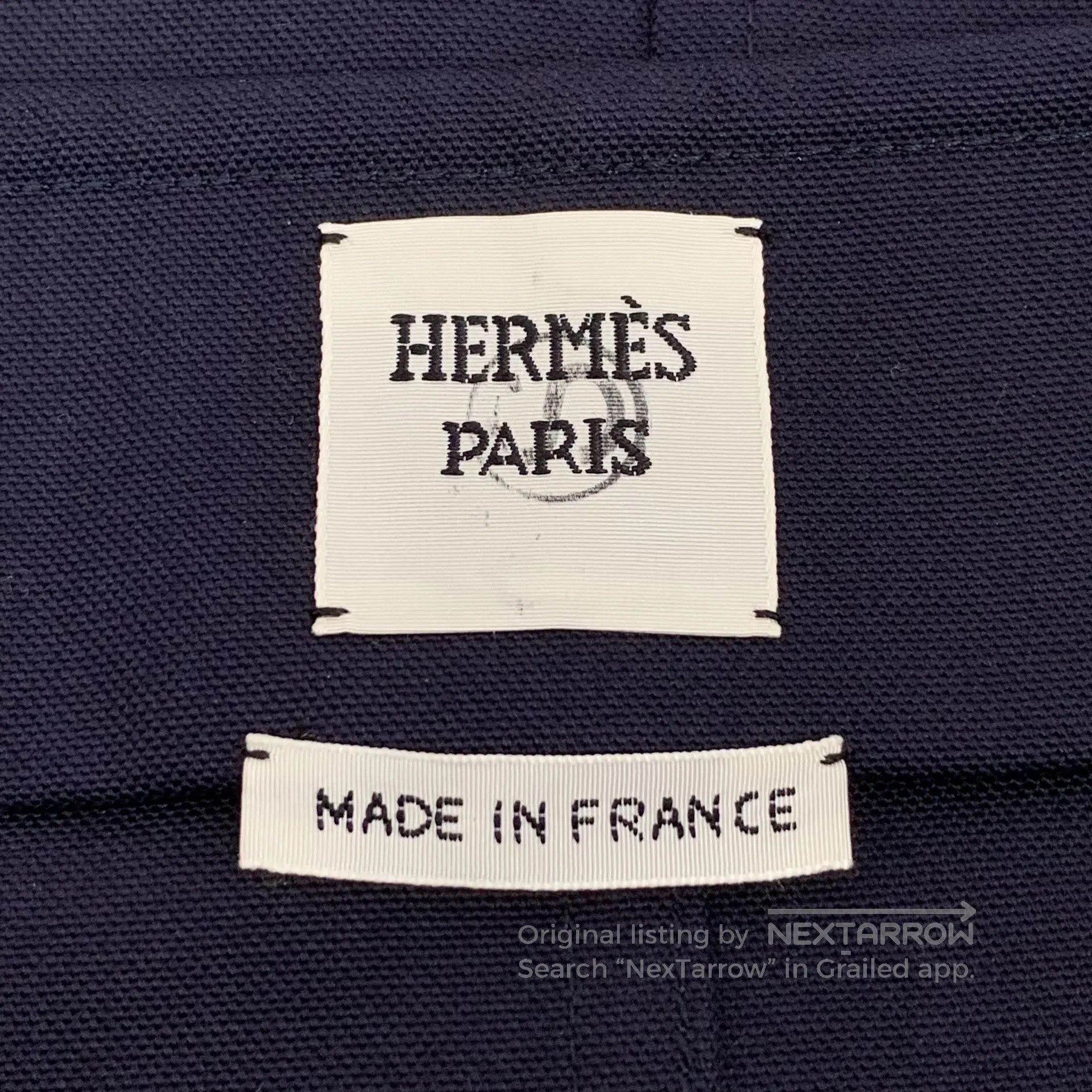 Hermes Hermes size M Dark blue bell chain cotton casual half-skir Size 37" - 6 Thumbnail