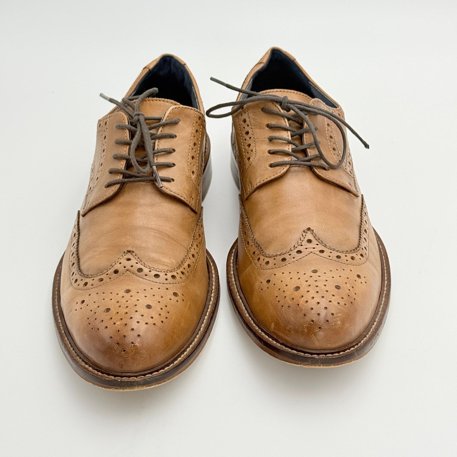 Aston Grey Aston Grey Cortland Wingtip Oxford Shoes Tan 10.5 Size US 10.5 / EU 43-44 - 2 Thumbnail