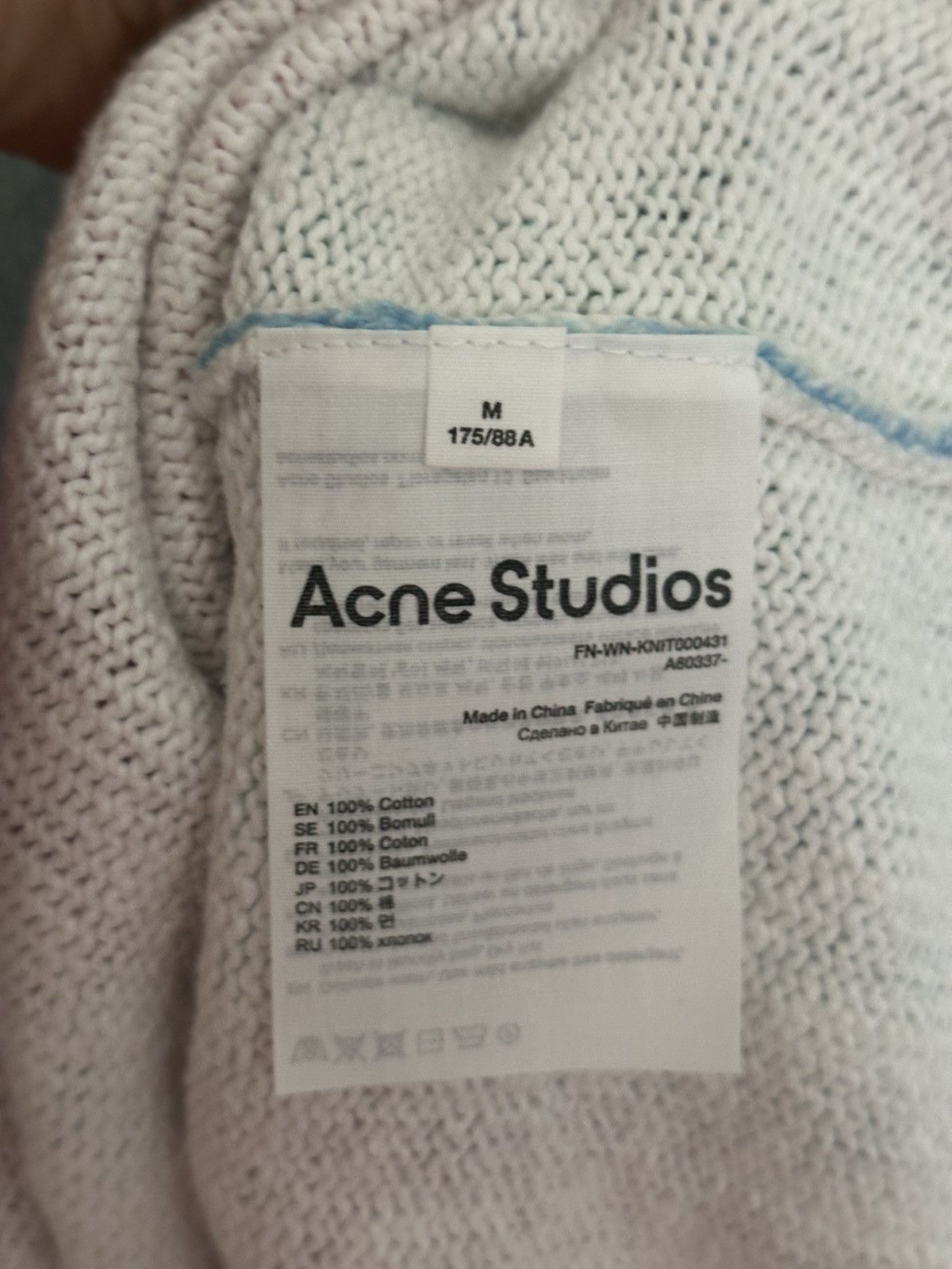 Acne Studios Rare 🔥 Acne Studios gradient blue-rose sweater longsleeve Size US M / EU 48-50 / 2 - 3 Thumbnail