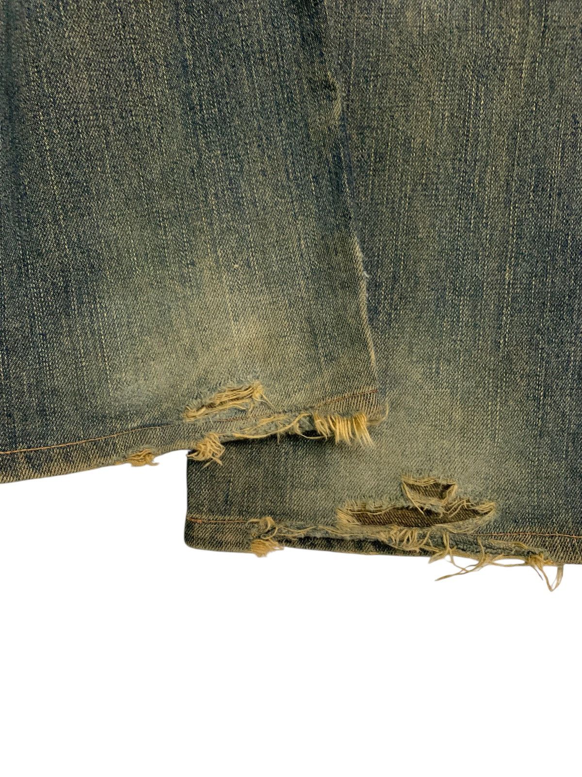 Kapital VINTAGE EDWIN 505X SELVEDGE RUSTY MUDWASH DISTRESSED DENIM Size US 33 - 18 Thumbnail