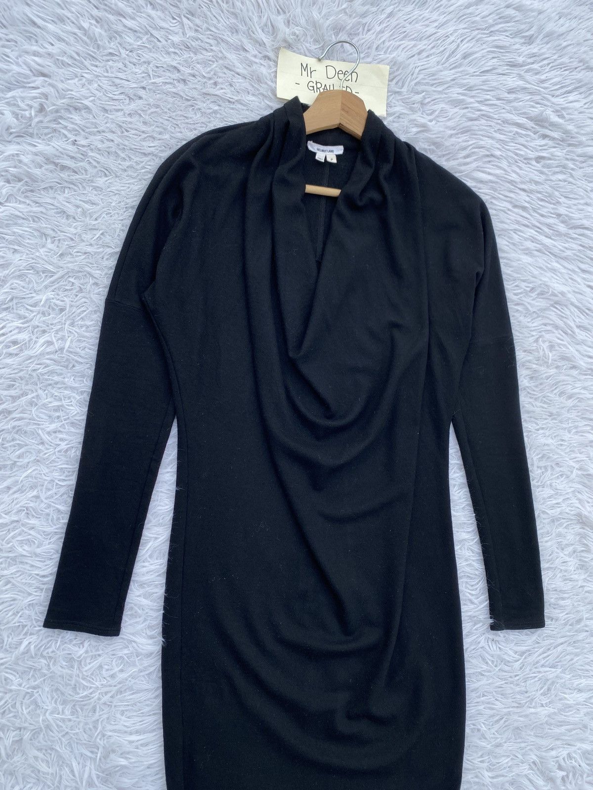 Helmut Lang Rare Helmut Lang Cowl Neck Black Dress Size S / US 4 / IT 40 - 5 Thumbnail