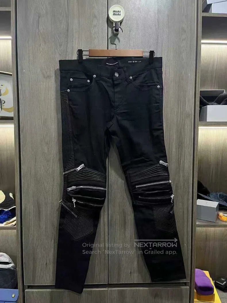 Saint Laurent Paris Saint Laurent Paris size M Zipper Biker Leather Pants Size US 32 / EU 48 - 1 Thumbnail
