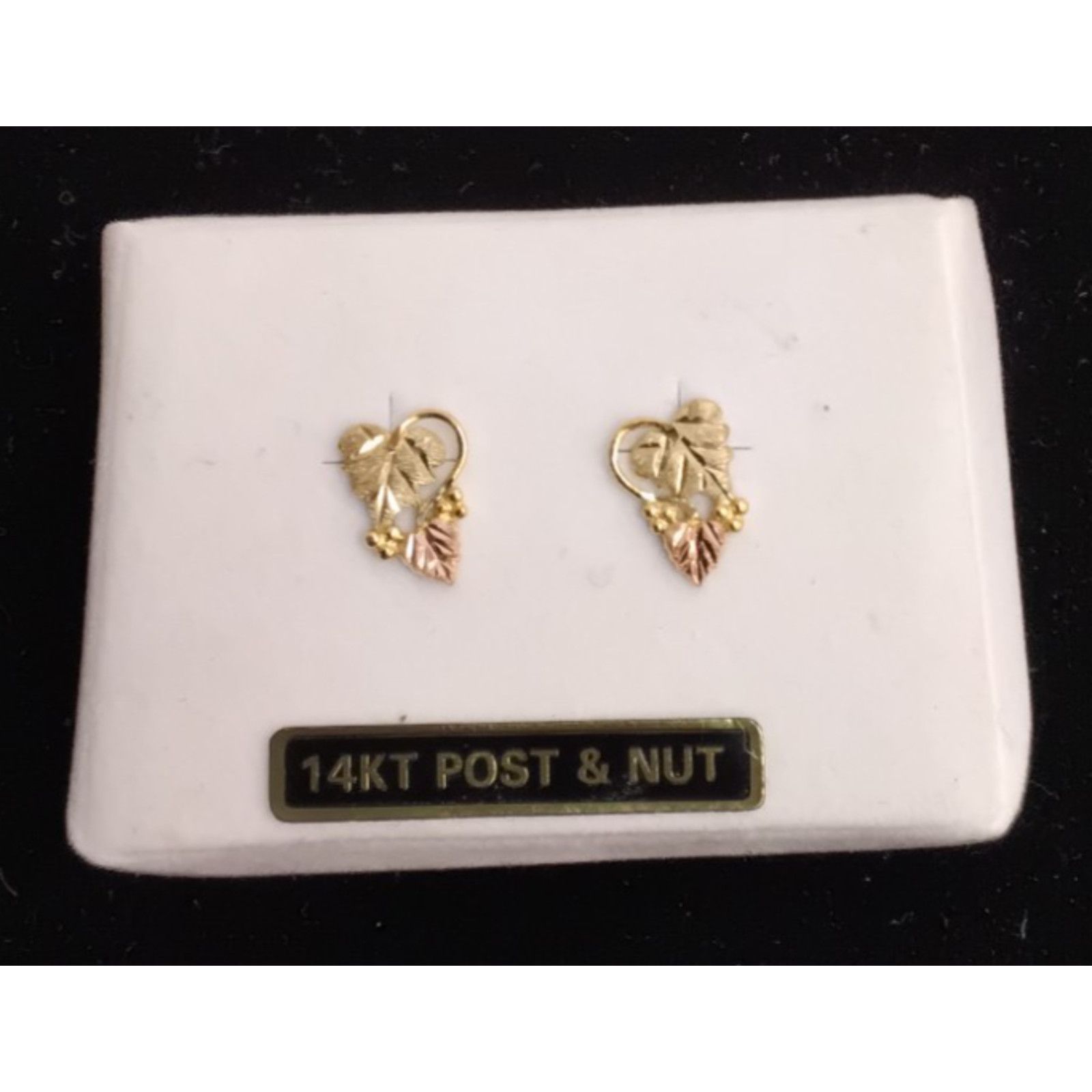 Vintage Landstroms & Black Hills Gold Earrings 10k Top 14k Post/Nut Size ONE SIZE - 8 Thumbnail