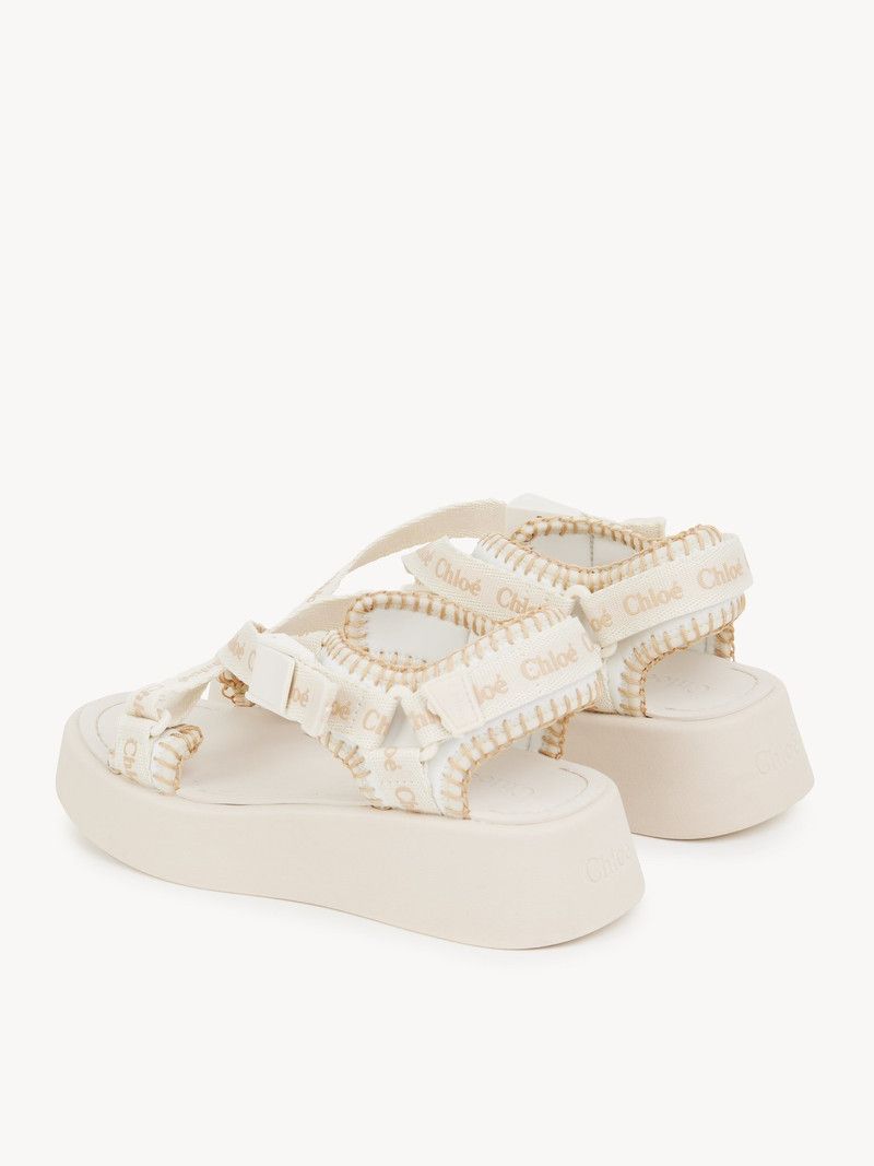 Chloe o1loc1c11125 Mila Sandals in Vanilla Ice Size US 10 / IT 40 - 4 Thumbnail