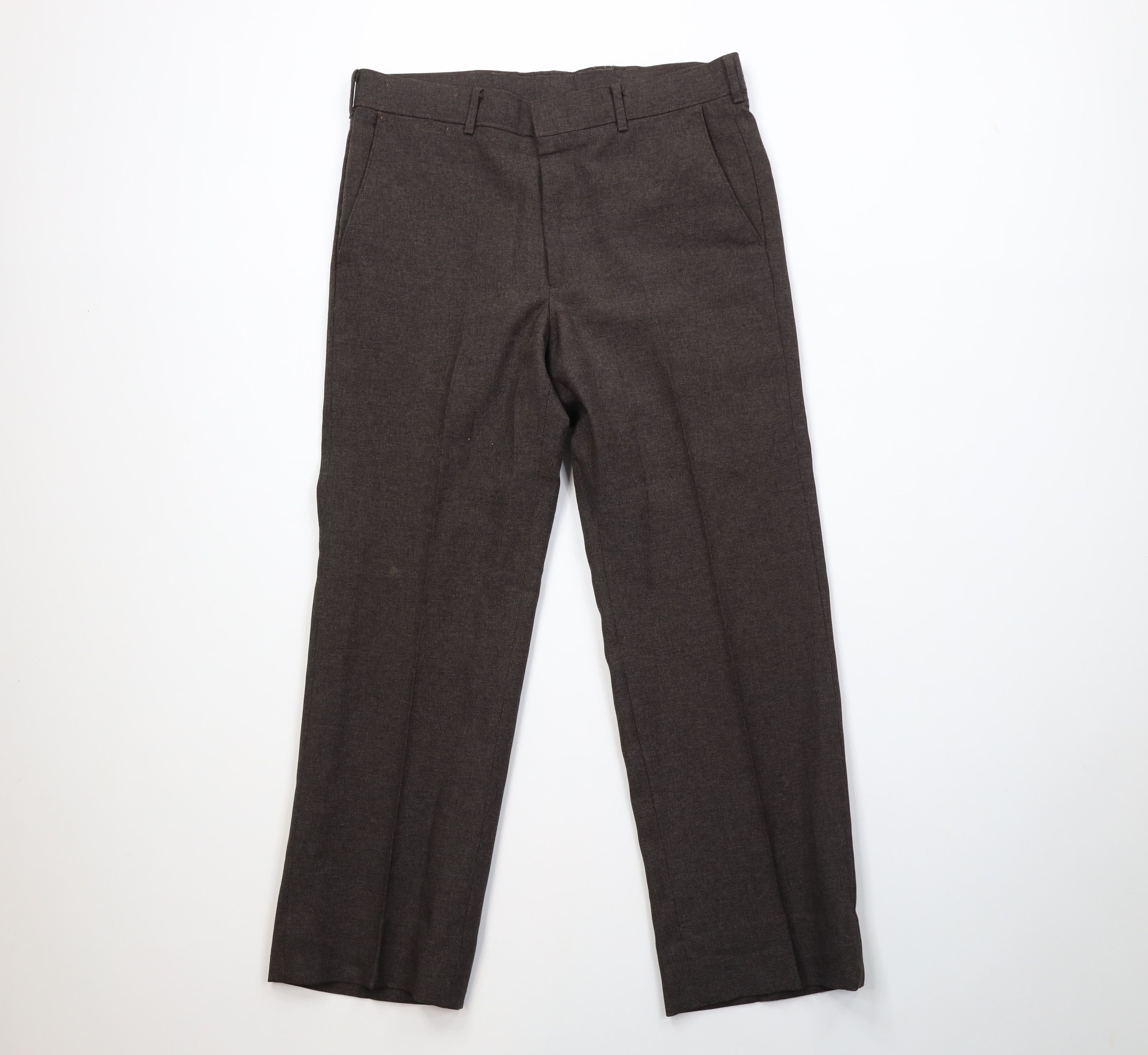 Levi's Vintage 70s Levis Knit Flared Wide Leg Chino Pants Brown USA Size US 32 / EU 48 - 1 Thumbnail