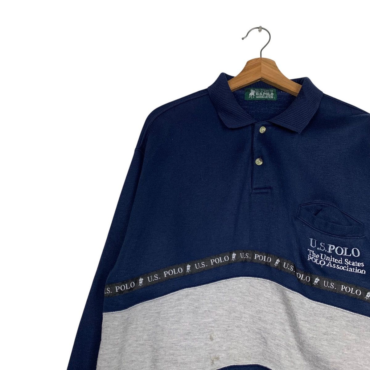 Japanese Brand U.S. POLO ASSOCIATION Colorblock Pullover Jumper #2204-C97 Size US L / EU 52-54 / 3 - 6 Thumbnail
