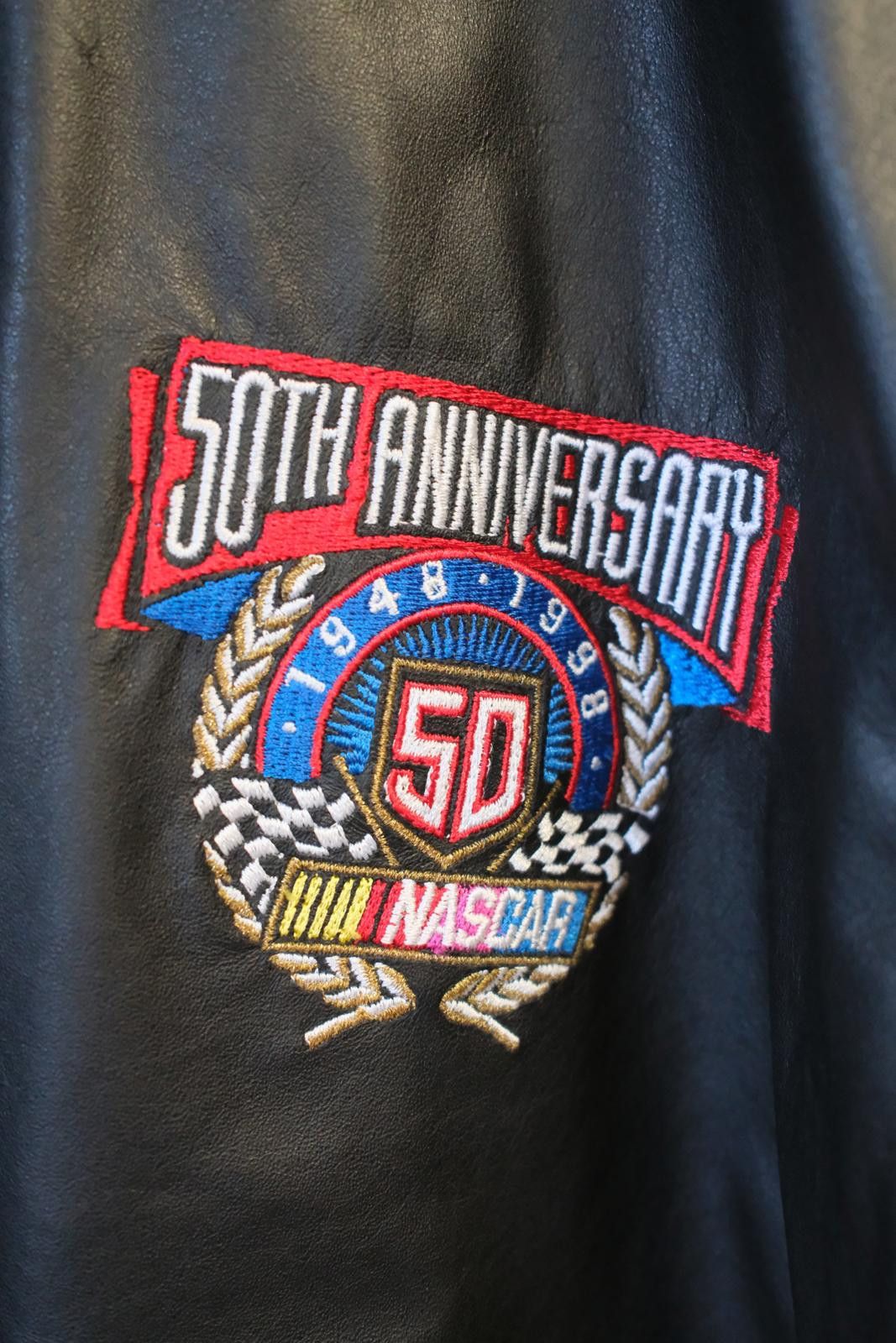 Chase Authentics 90s Chase Authentic 50th Anniversary Nascar Leather Jacket Size L / US 10 / IT 46 - 3 Thumbnail