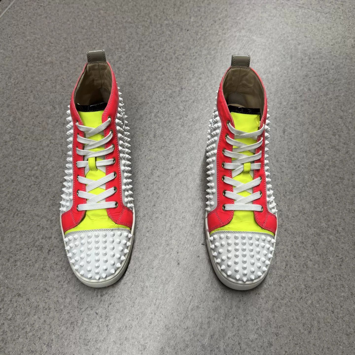 Christian Louboutin CL High-Top Candy Red Platform Sneaker 43 GUC Size US 10 / EU 43 - 8 Thumbnail