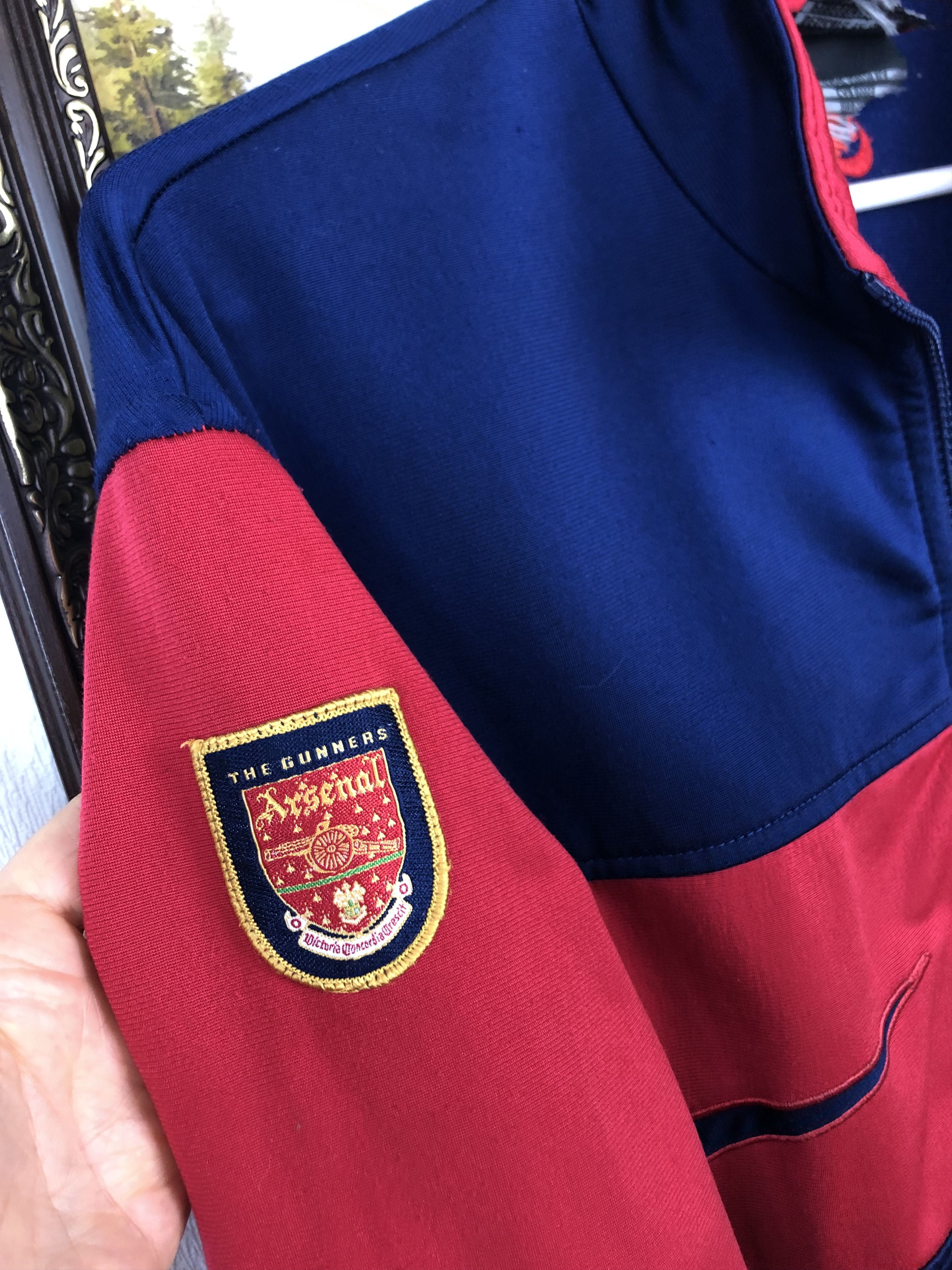 Nike Vintage 90's Nike Arsenal Football Jacket Soccer Track Top Size US S / EU 44-46 / 1 - 5 Thumbnail