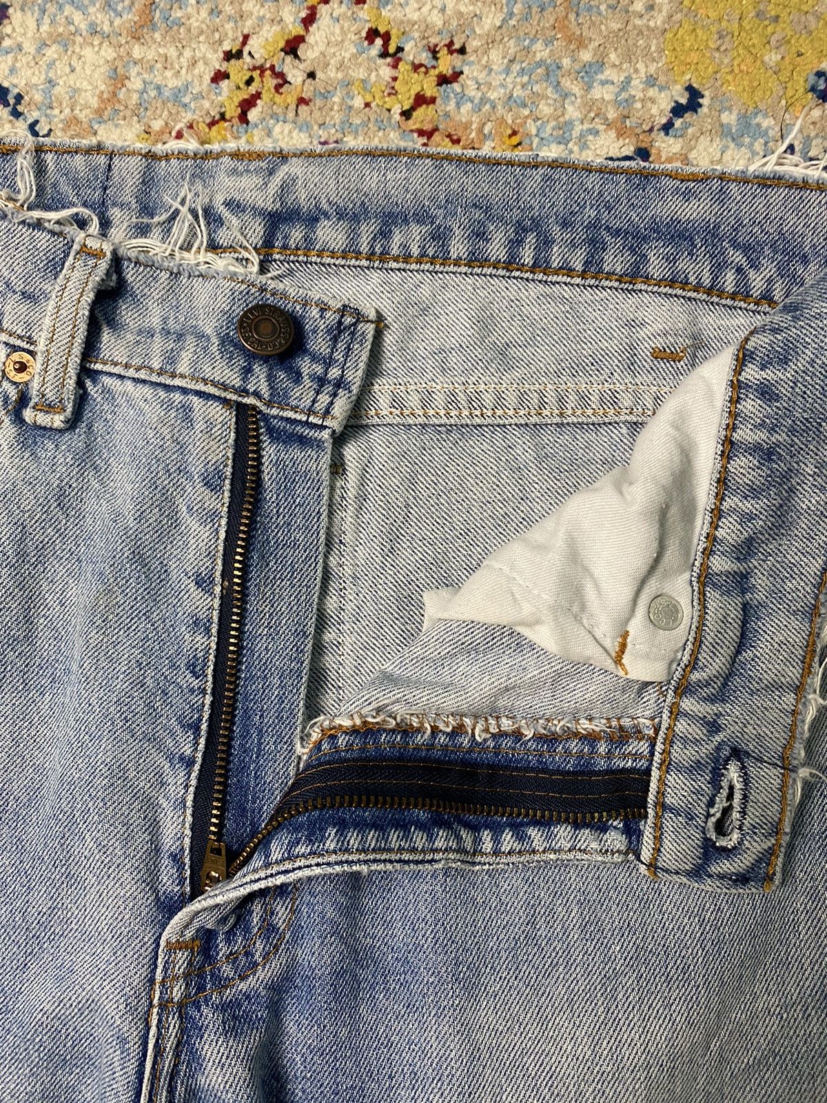 Levi's × Vintage 1980s Levis 505 Slim Straight Zipper Style Washed Blue Jeans Size US 30 / EU 46 - 6 Thumbnail