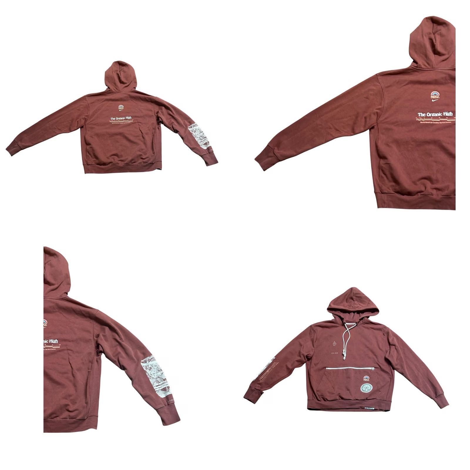 Nike Nike Hoodie Mens Medium Red Dri-FIT The Organic High Graphic Sweatshirt Sweater Size US M / EU 48-50 / 2 - 9 Thumbnail