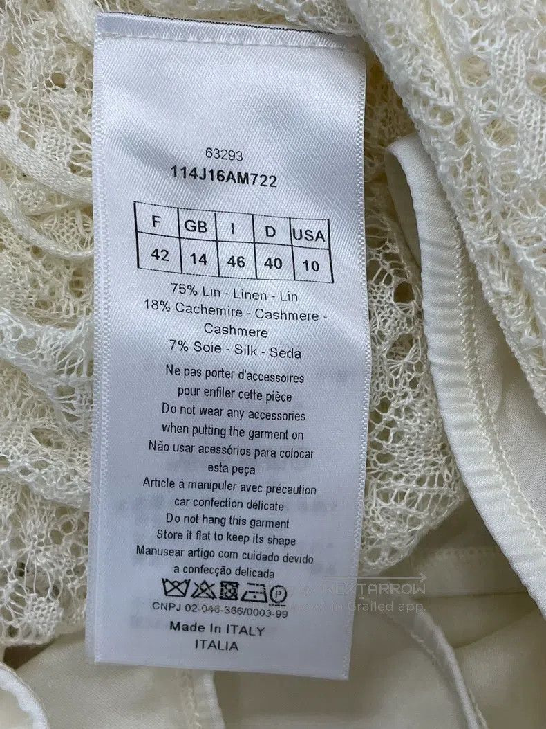 Dior Dior White mesh skirt Size 27" / US 4 / IT 40 - 4 Thumbnail
