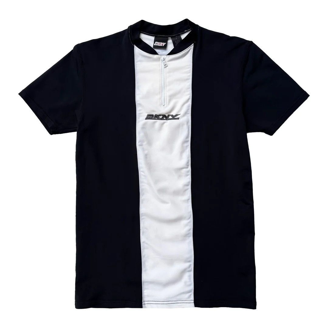 DKNY DKNY 1990 90s Vintage Tech Active USA Sport Zip T-Shirt Size US M / EU 48-50 / 2 - 1 Thumbnail